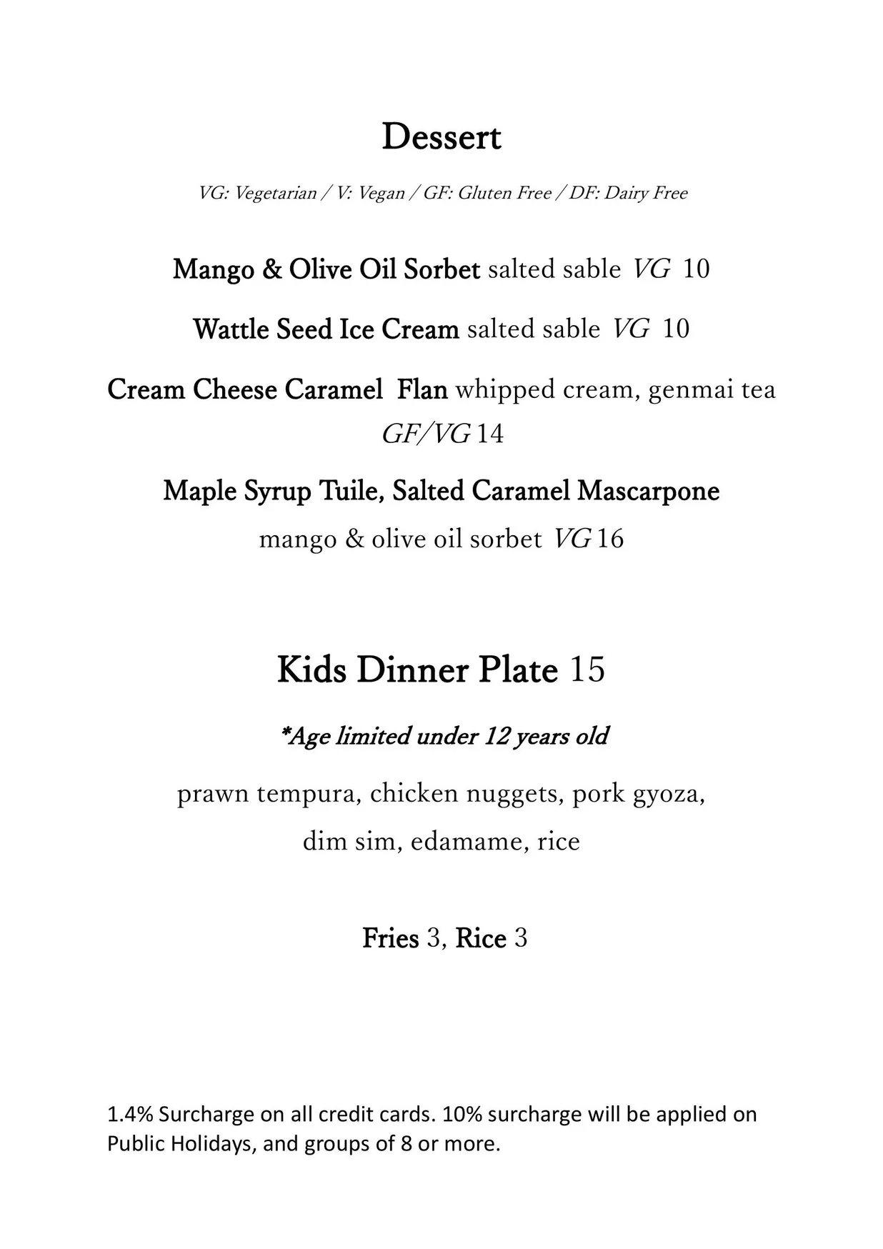 Izakaya Umina menu, page 4
