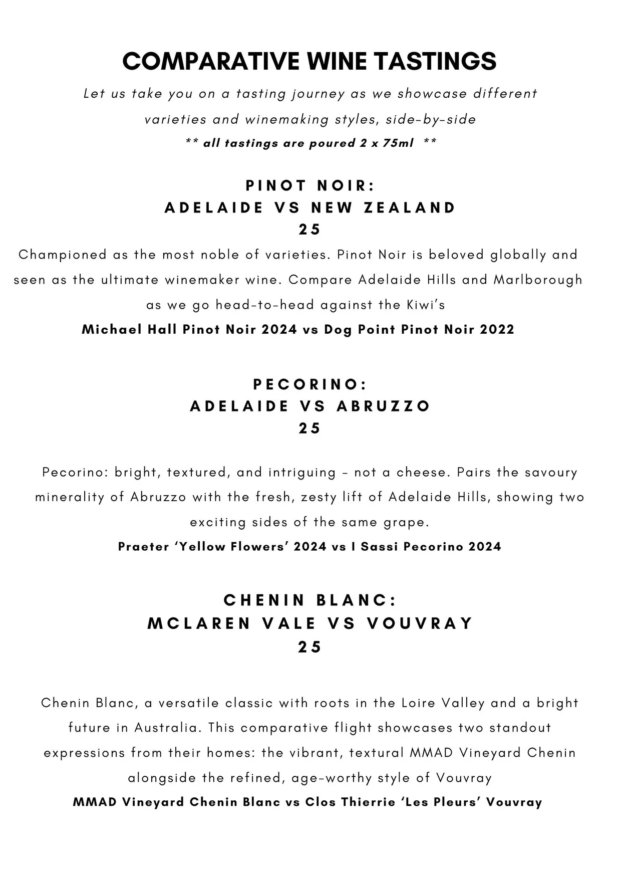Ballet Wine Bar menu, page 4