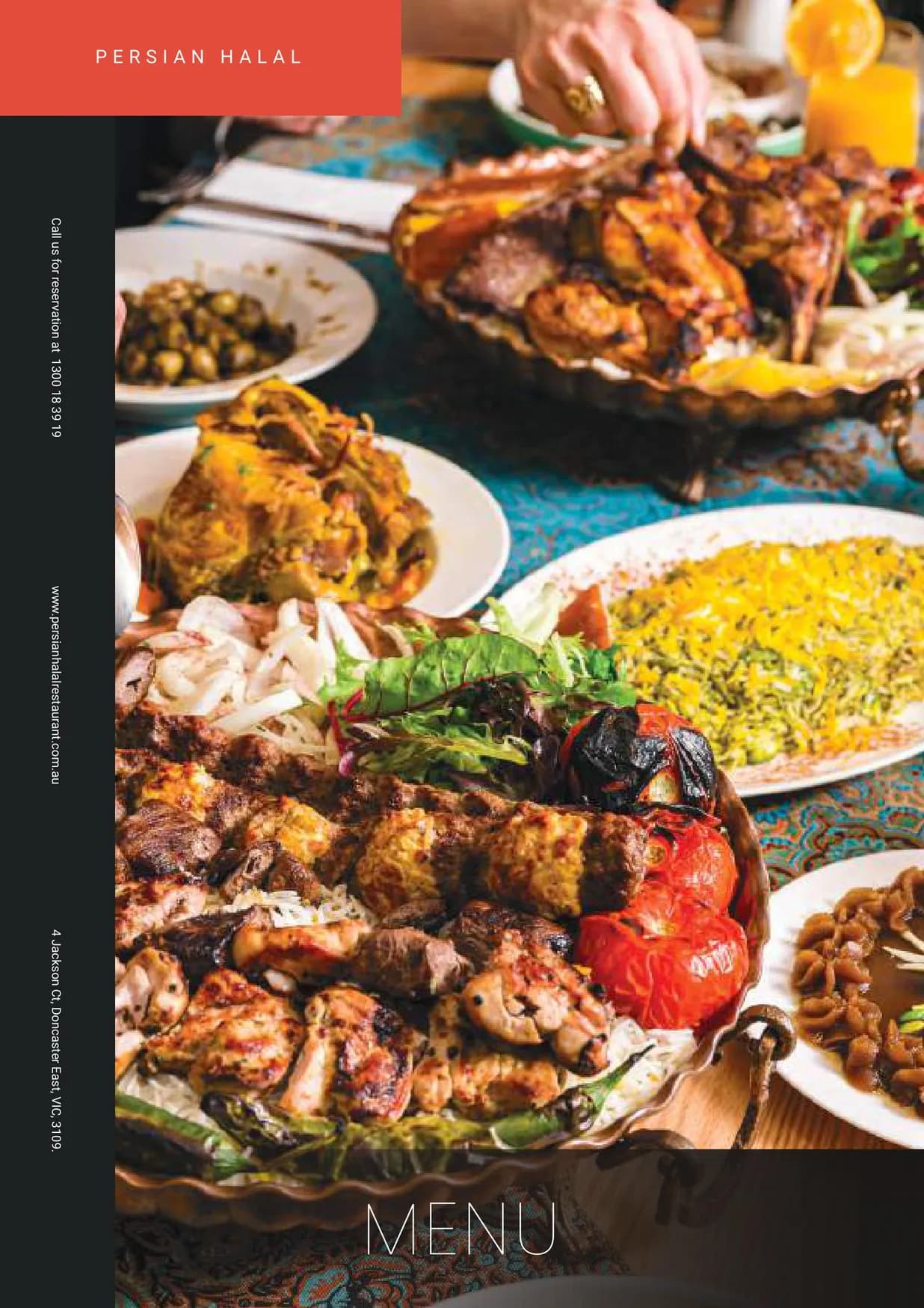 Persian Halal Restaurant menu, page 1