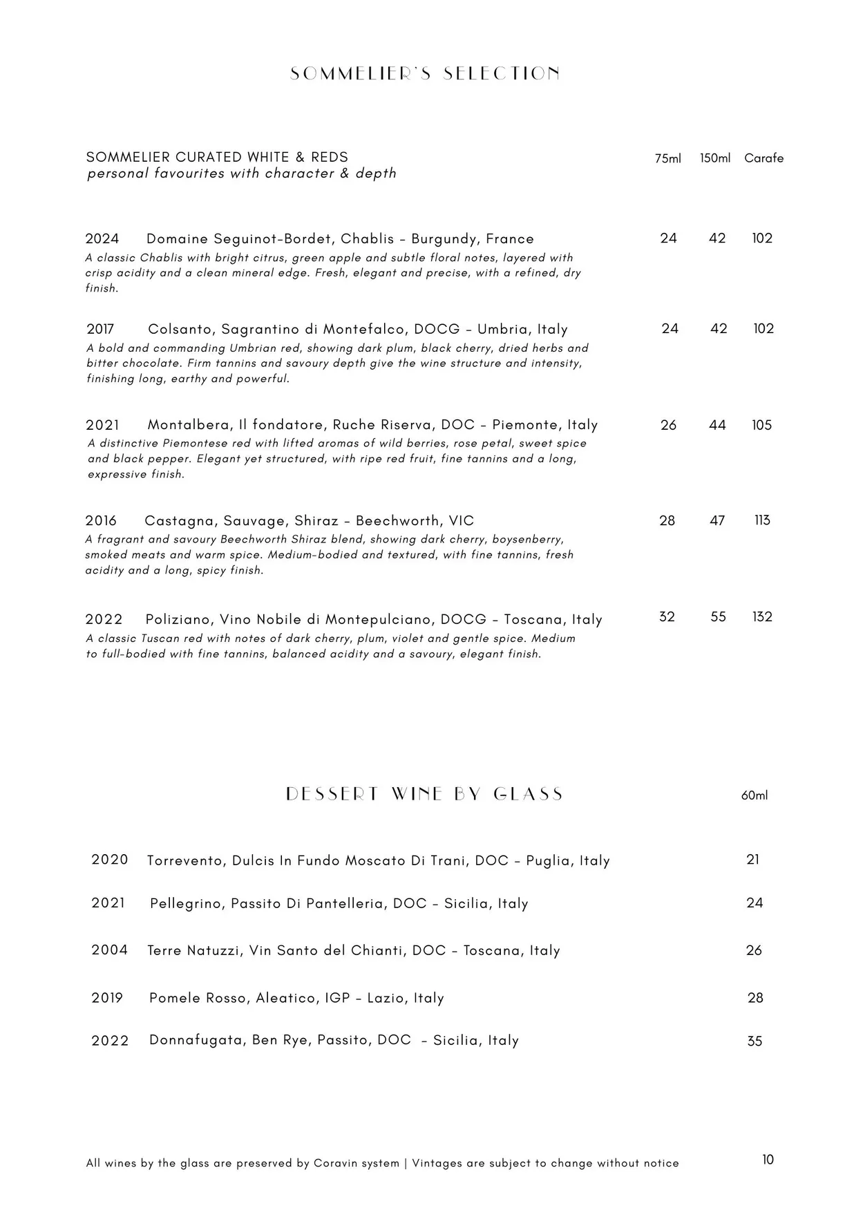 Antica menu, page 14