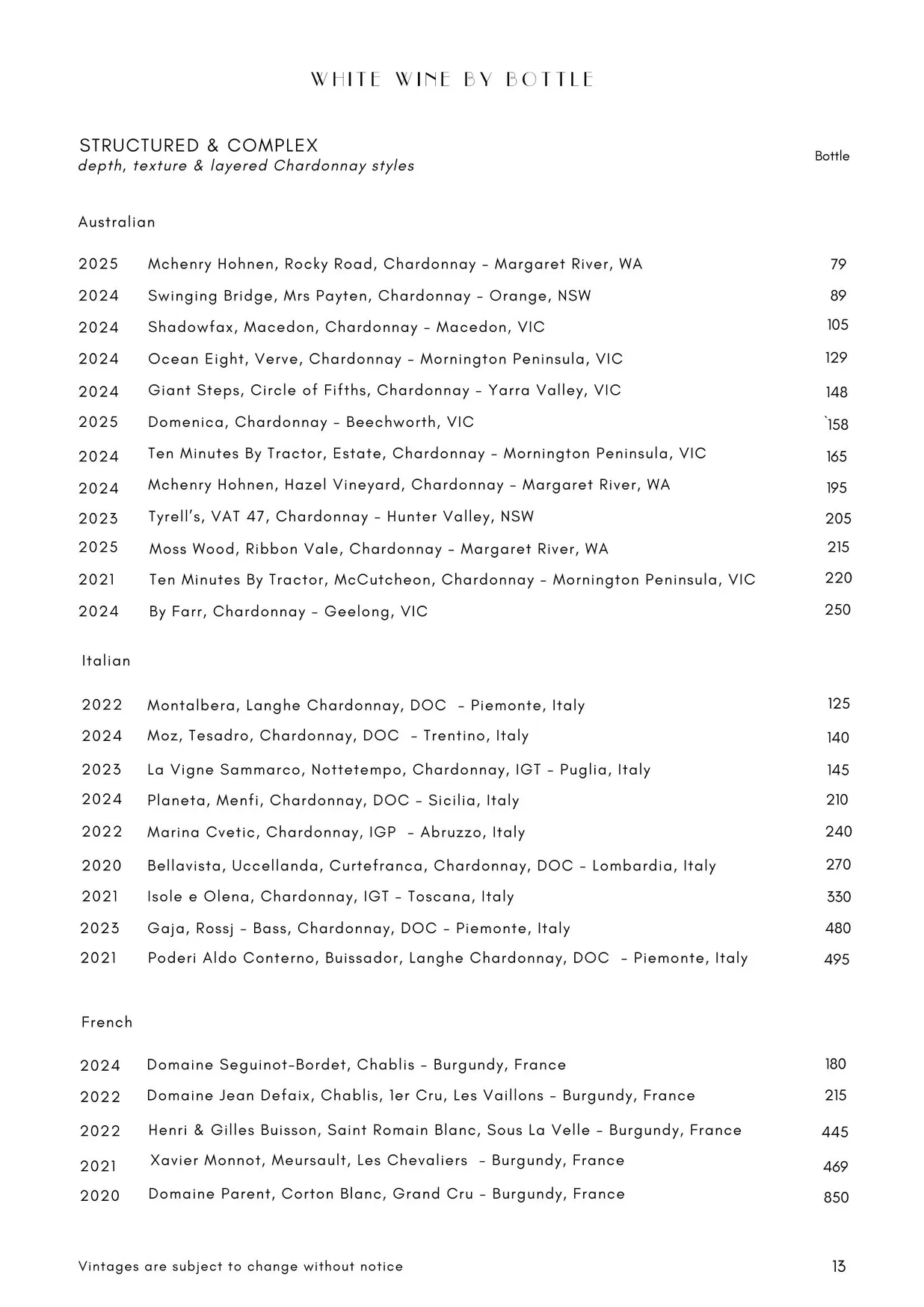 Antica menu, page 17