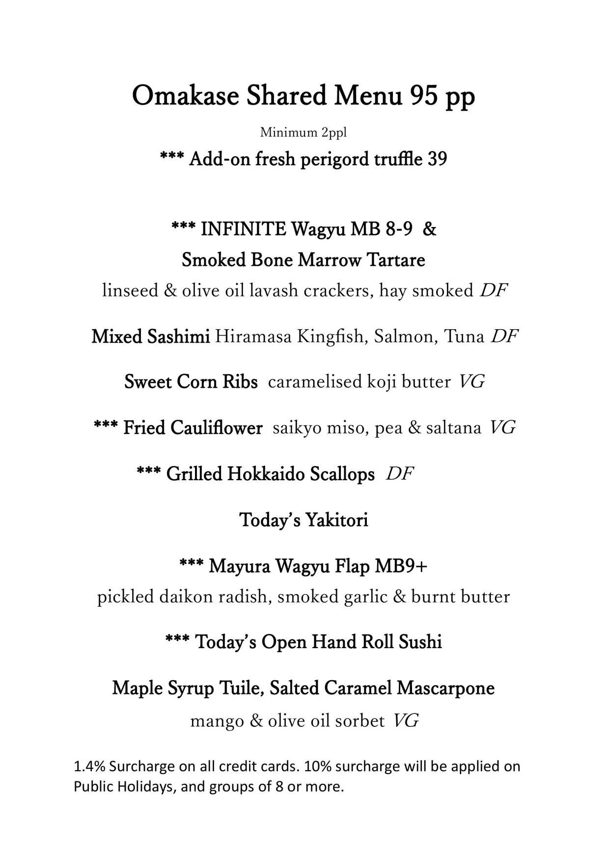 Izakaya Umina menu, page 6