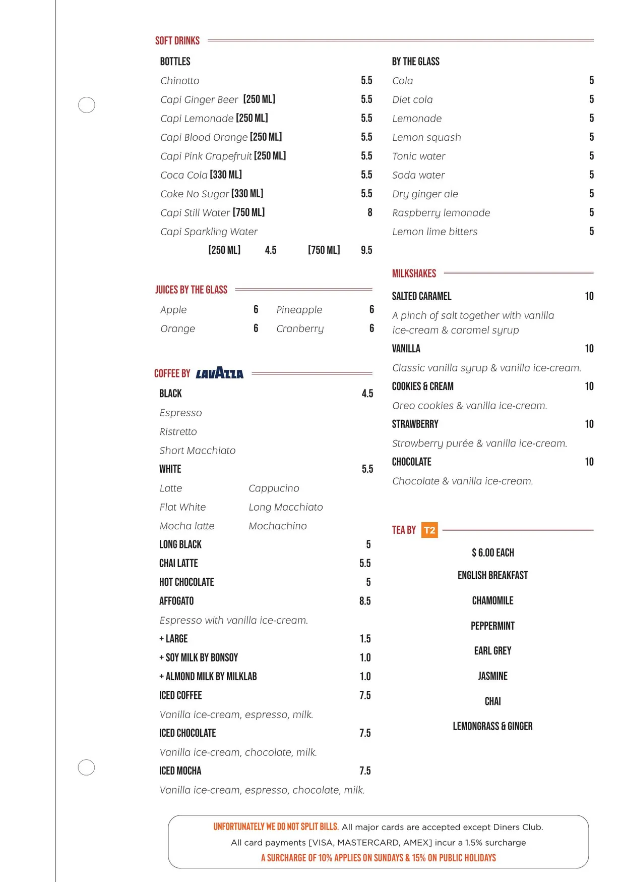 La Camera menu, page 7
