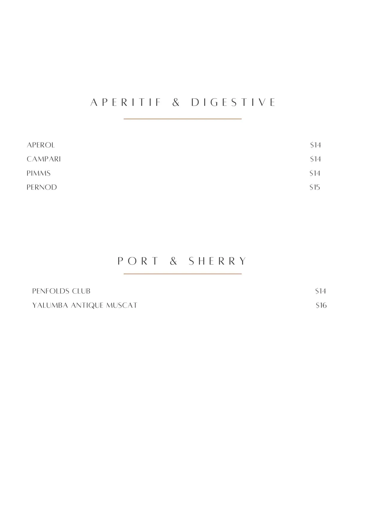 Windows Restaurant menu, page 6