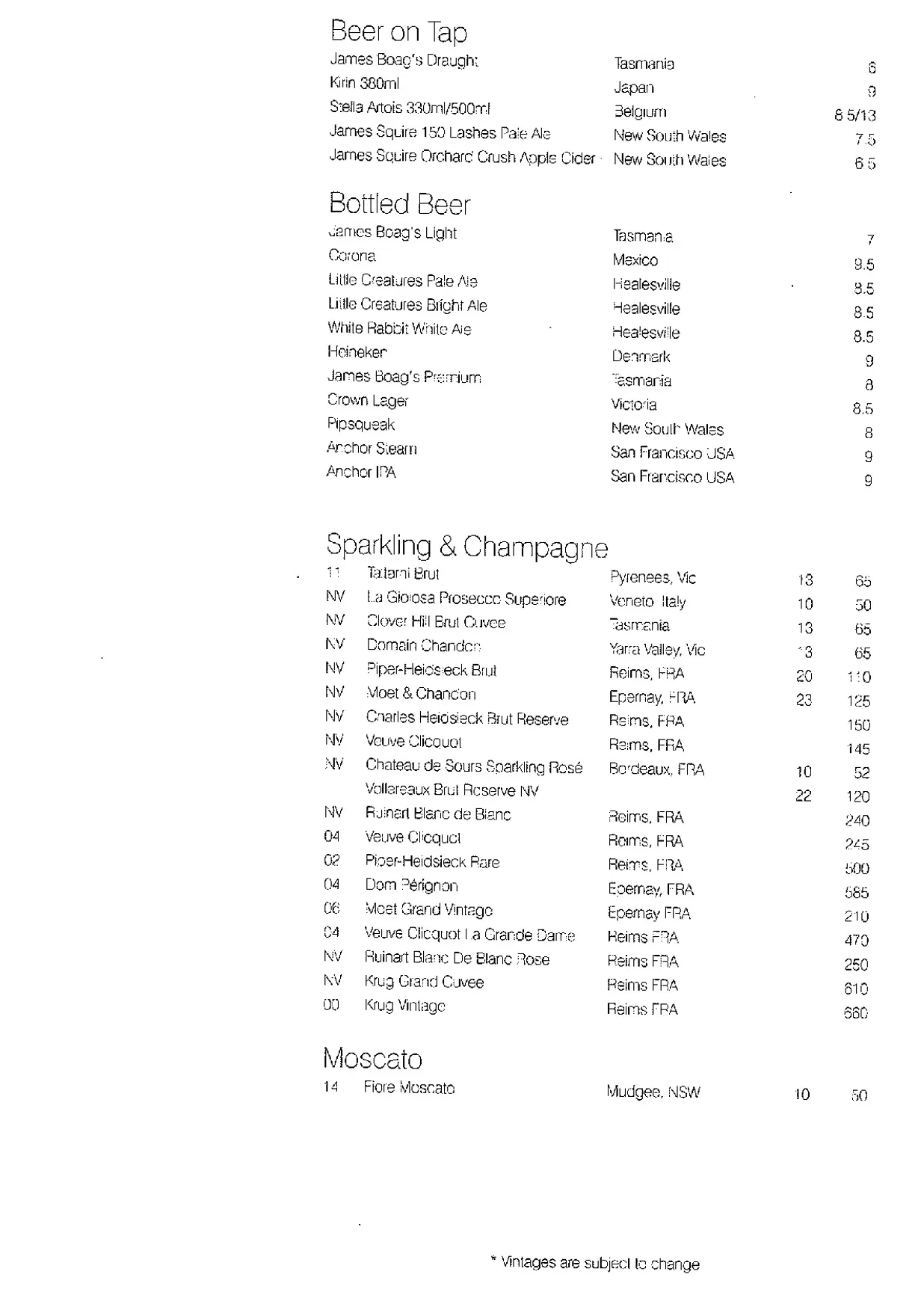 Waterfront Port Melbourne menu, page 3