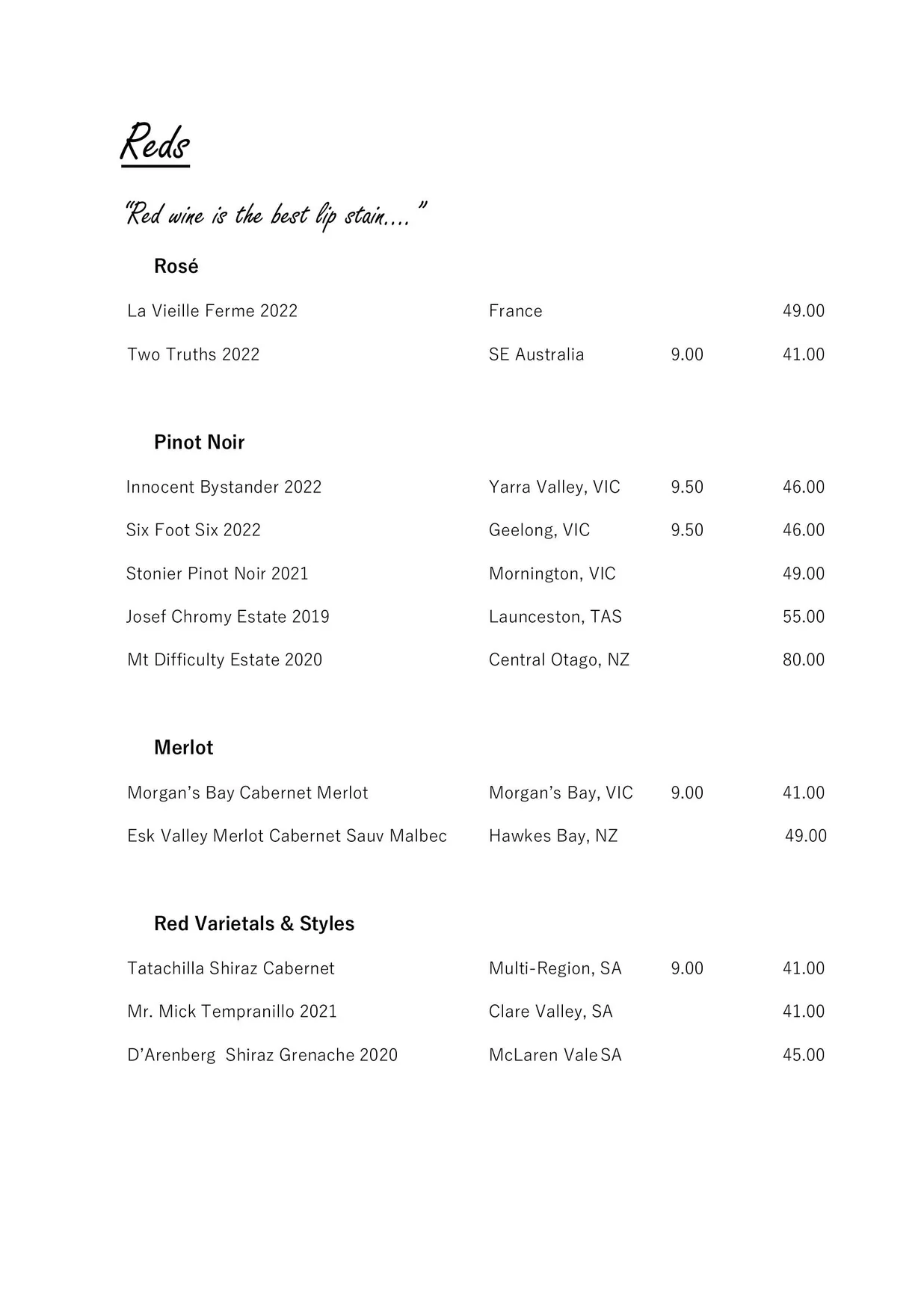 Bayleaf Balinese Restaurant menu, page 15