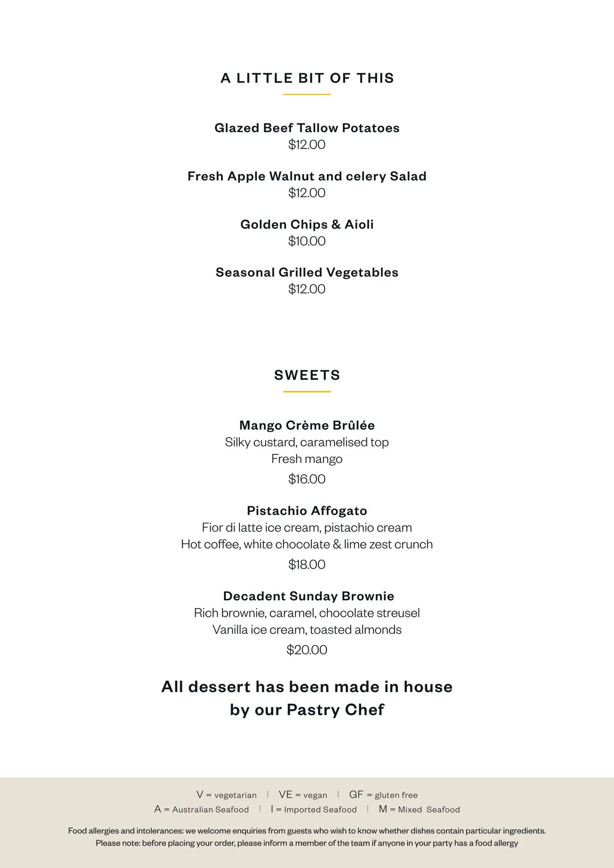 The Aviary Bar and Brasserie @ VOCO menu, page 6