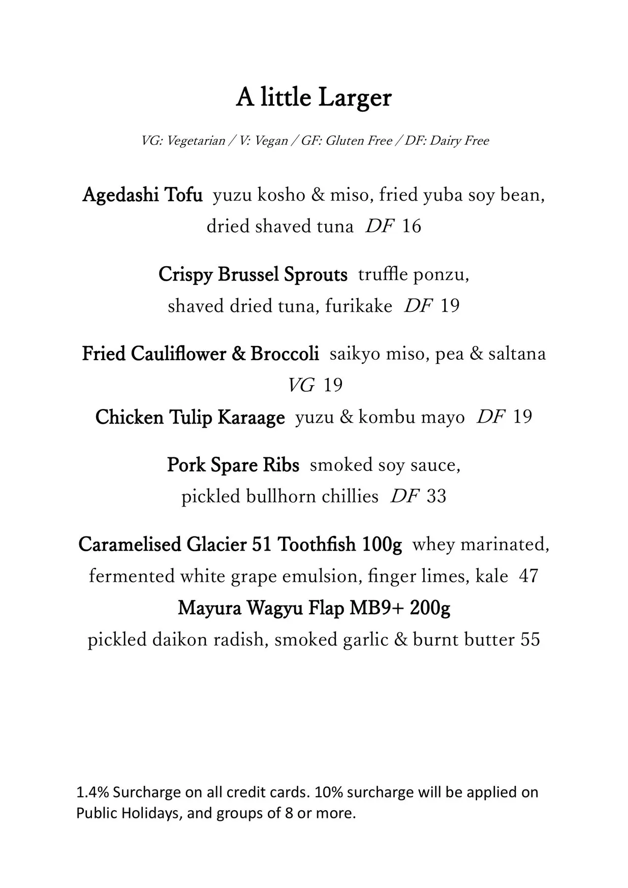 Izakaya Umina menu, page 3