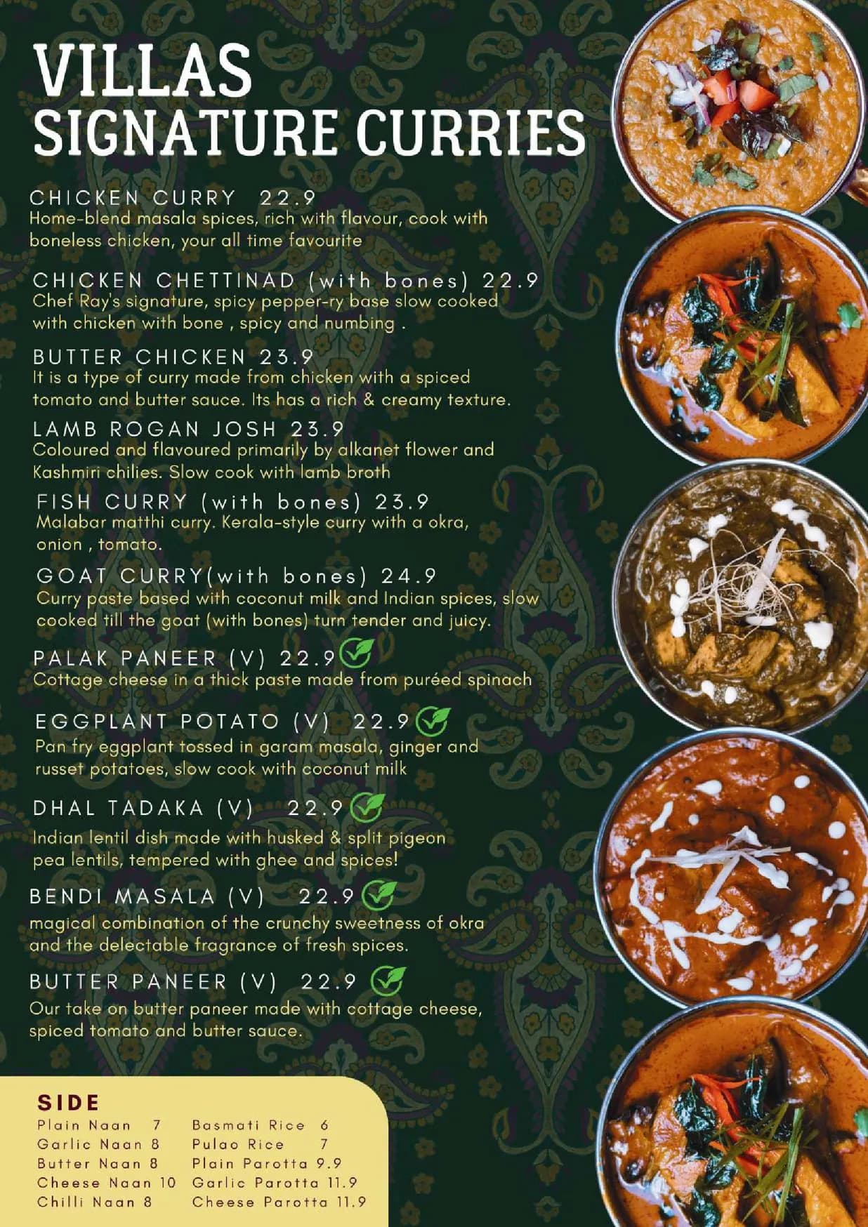 Villas Restaurant & Bar menu, page 14