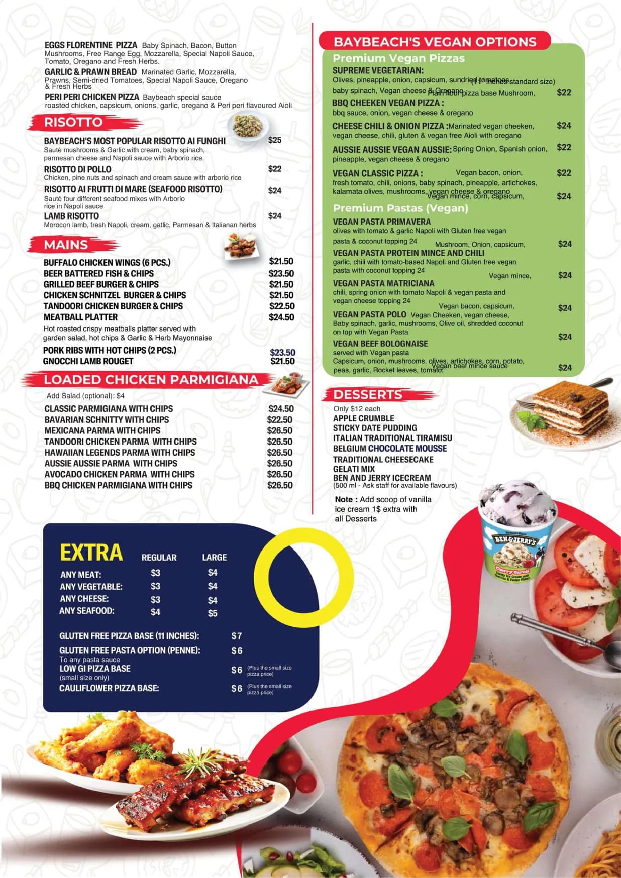 Bay Beach Bar & Lounge menu, page 1