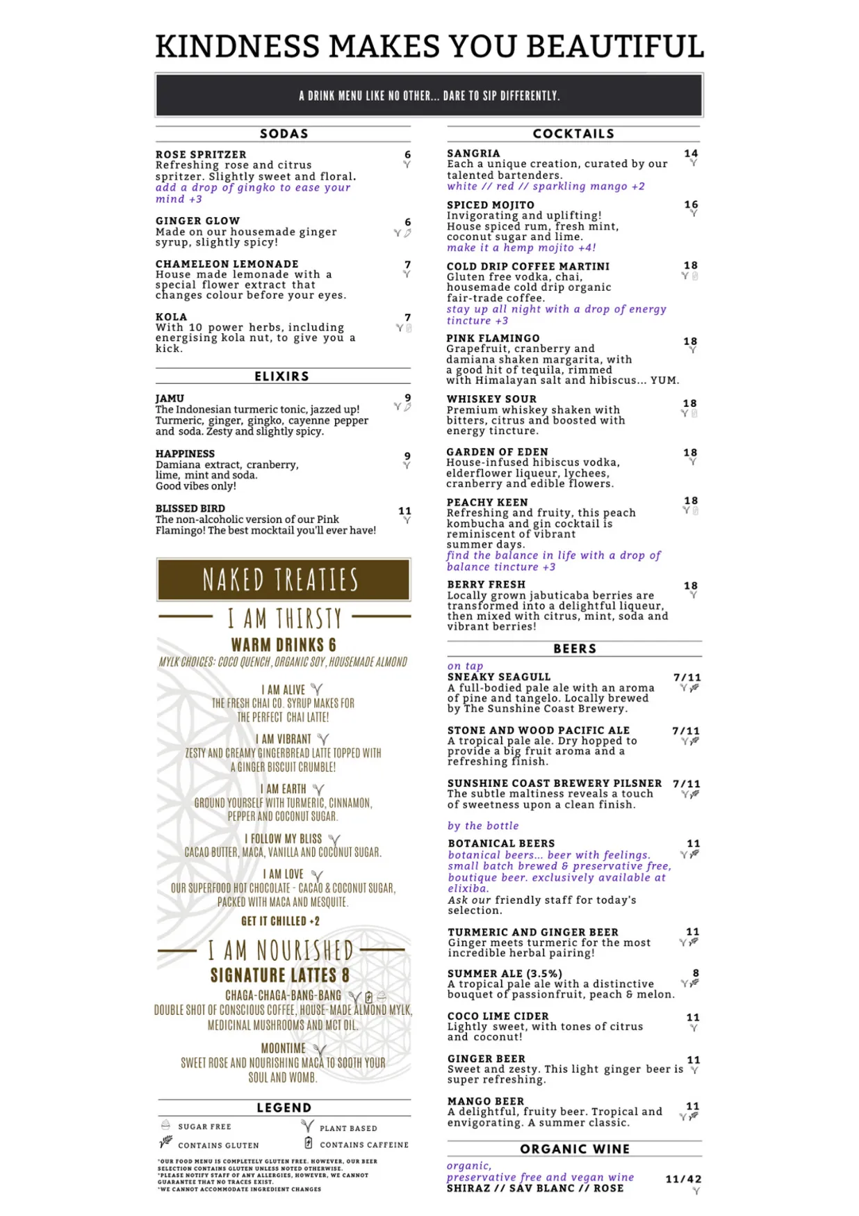 Elixiba menu, page 2