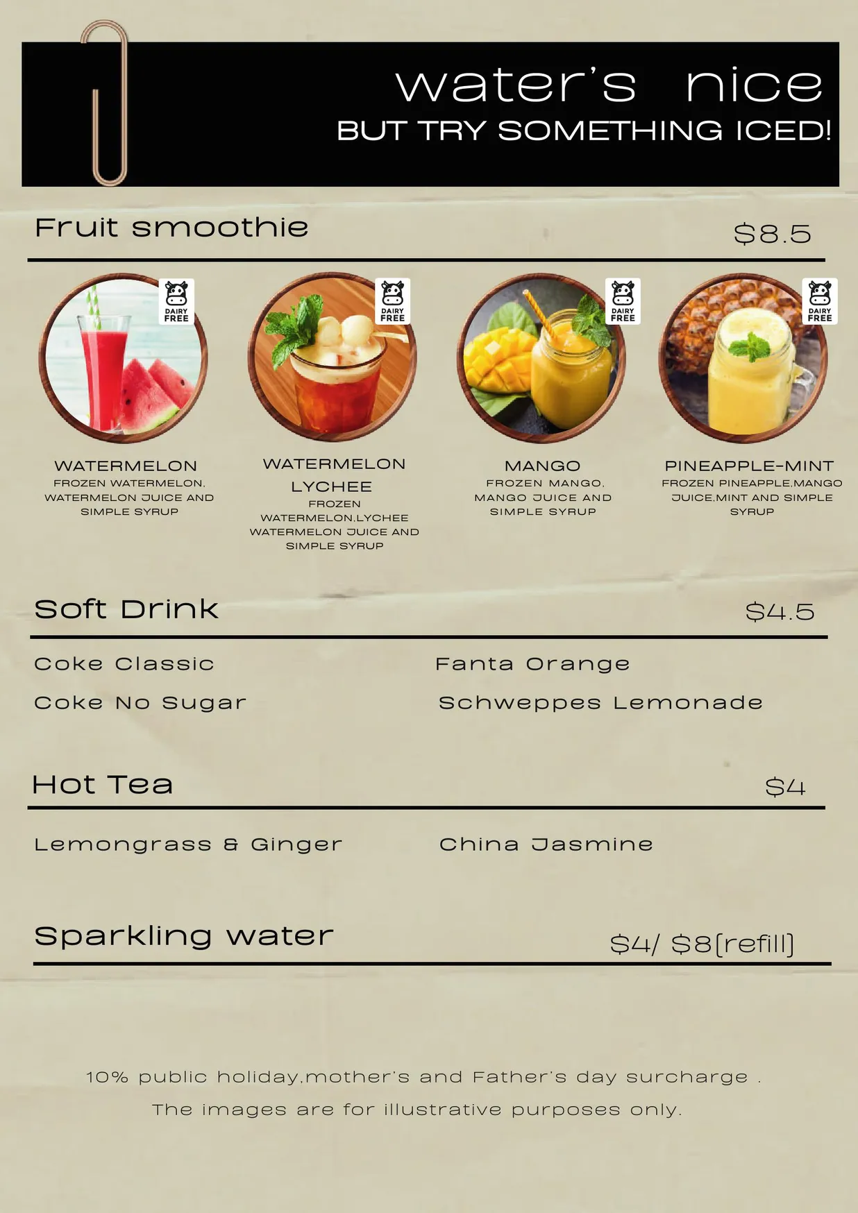 Aree Thai Twist menu, page 3
