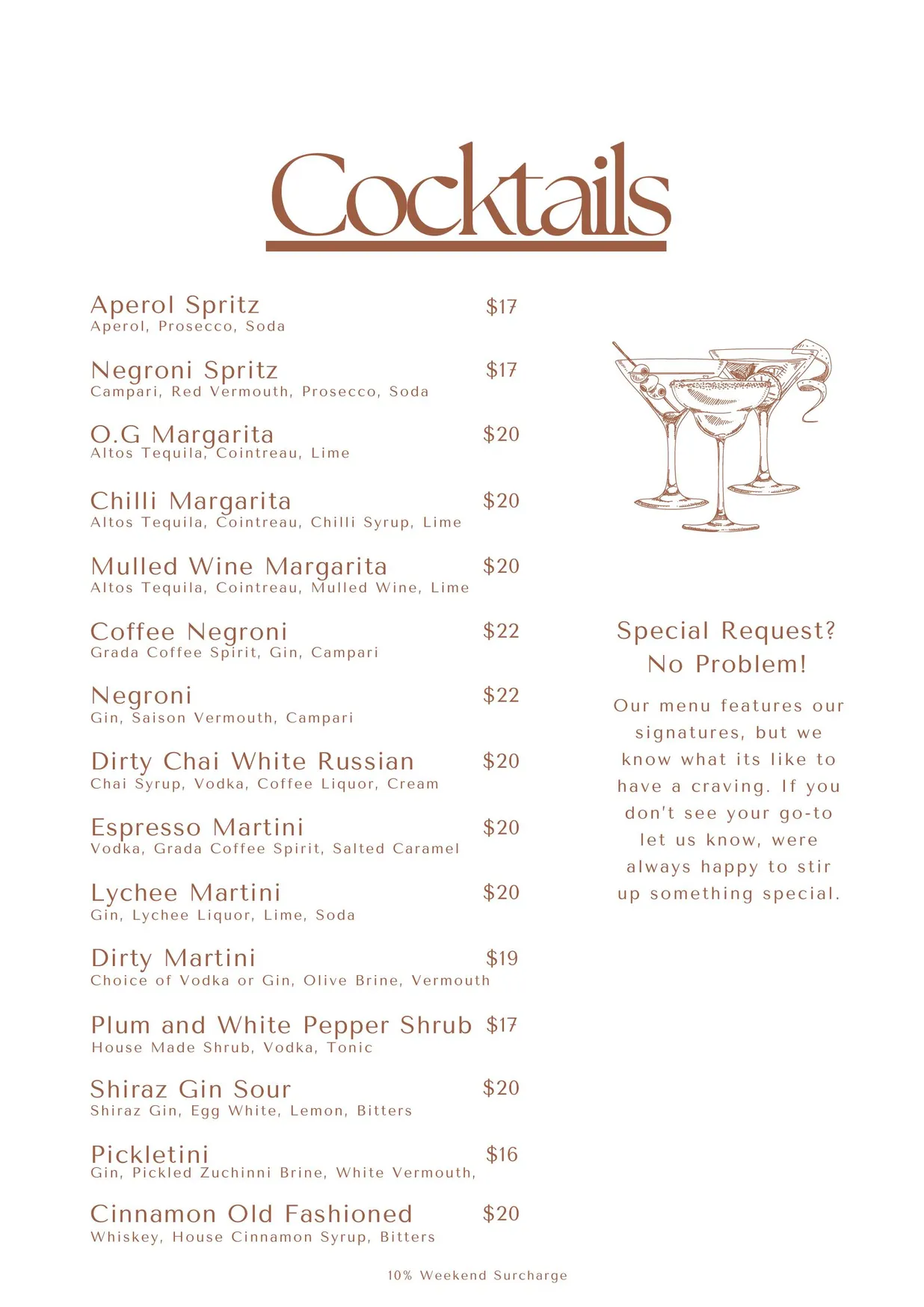 Pickled Poet menu, page 9