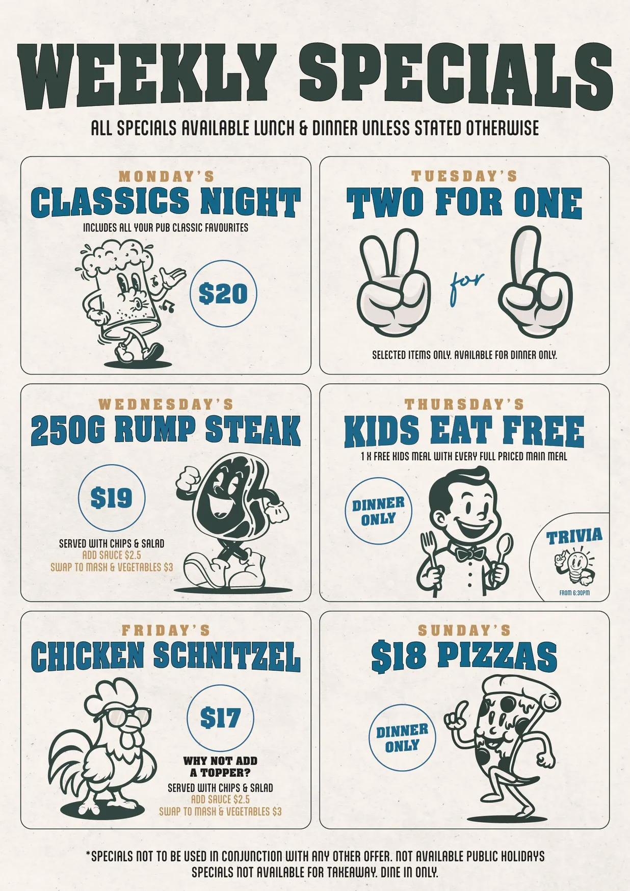 Bago Tavern menu, page 3