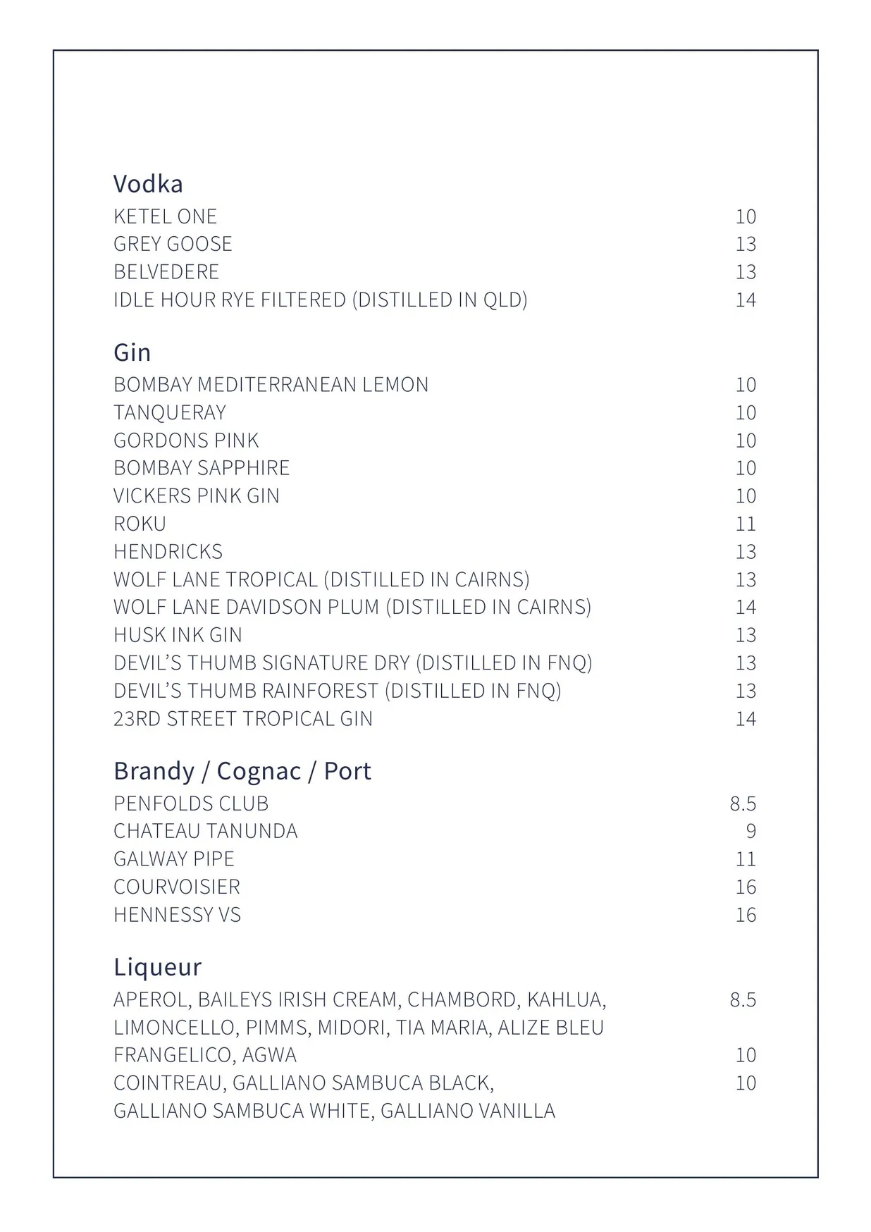 Dundee's on the Waterfront menu, page 19