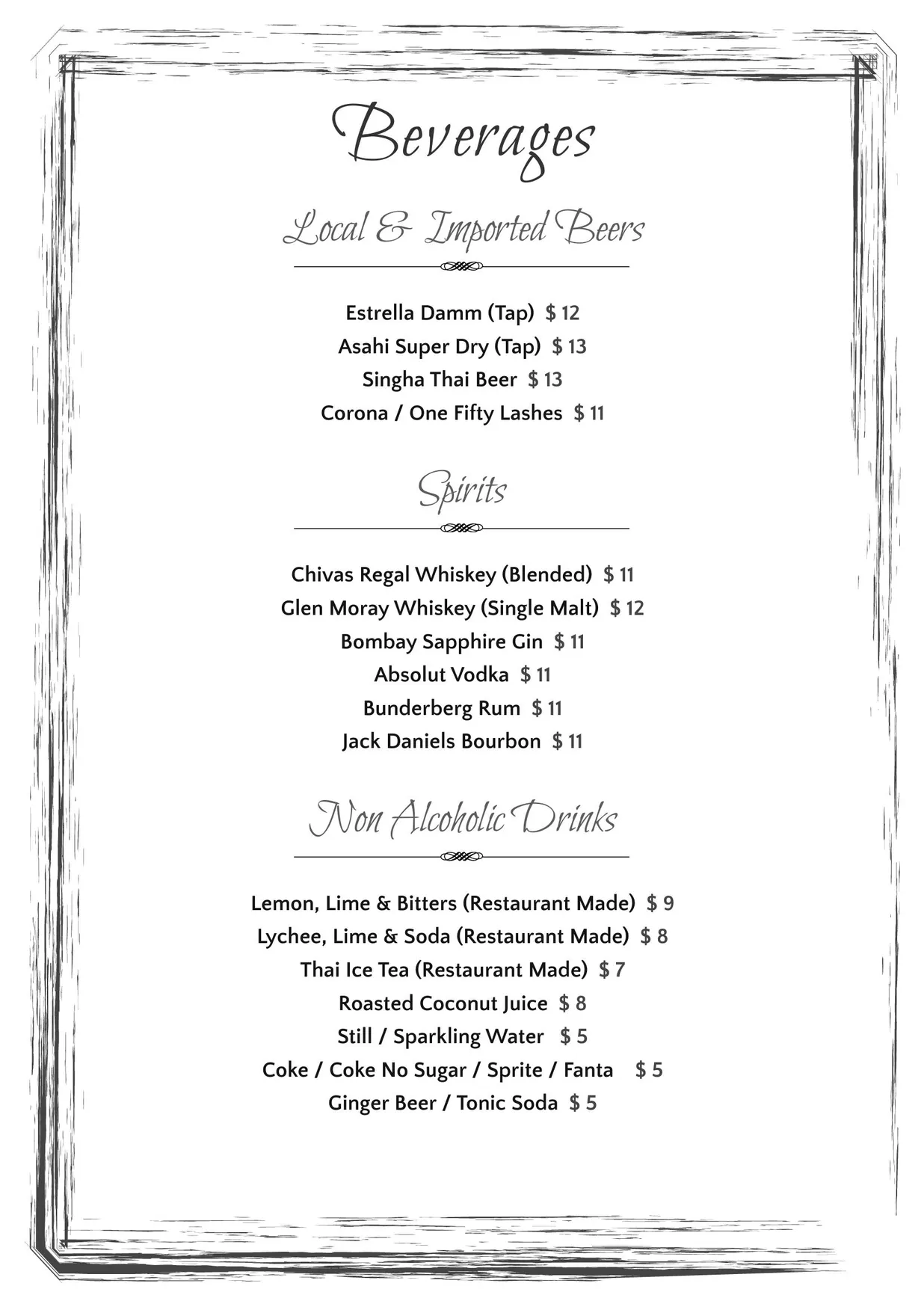 Boo's Kitchen menu, page 10