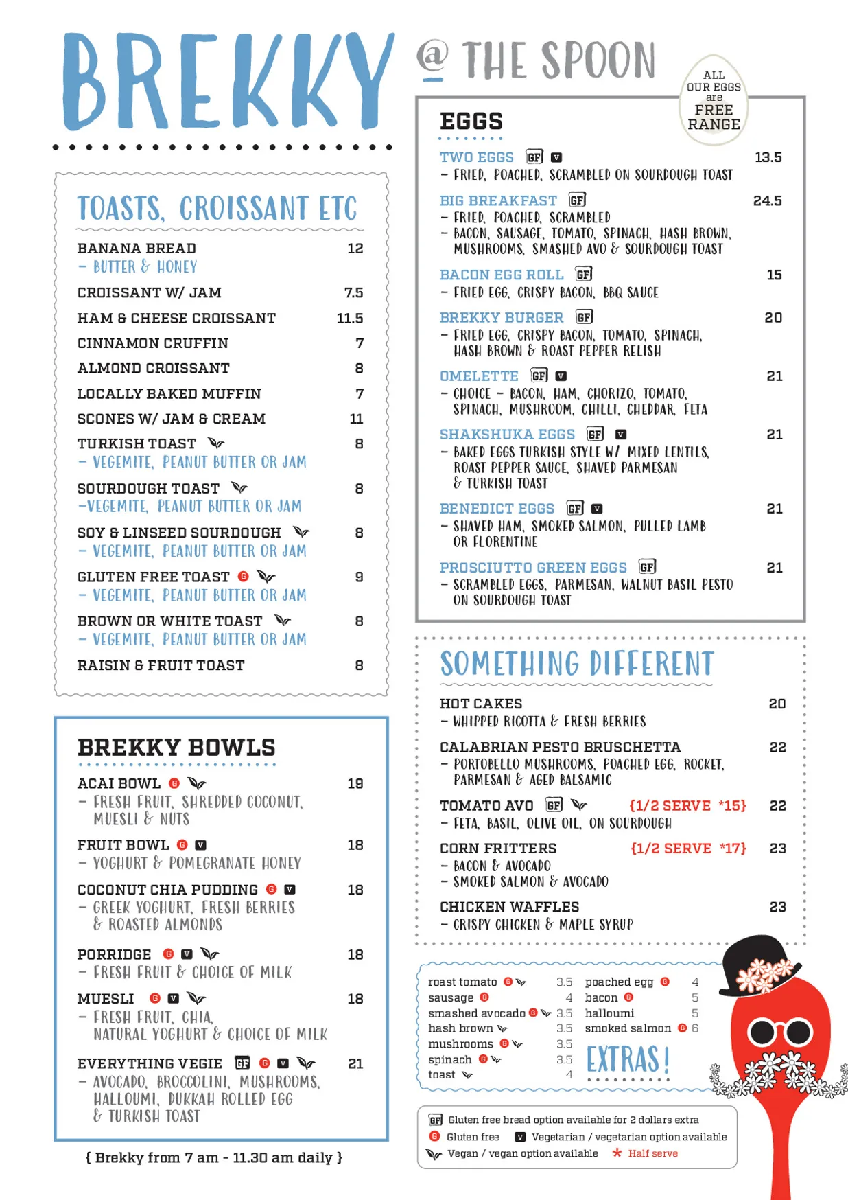 The Runaway Spoon menu, page 2