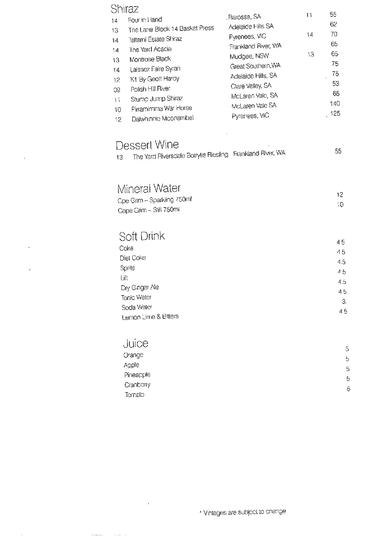 Waterfront Port Melbourne menu, page 6
