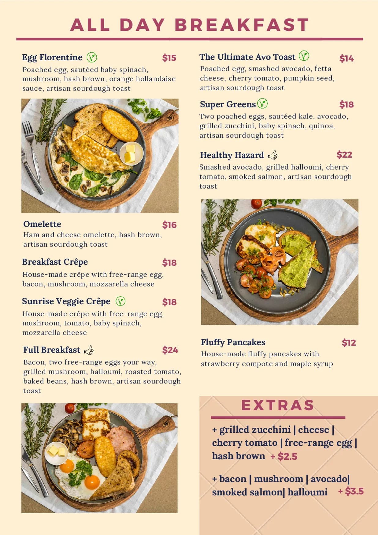 The Little Potatoes menu, page 4