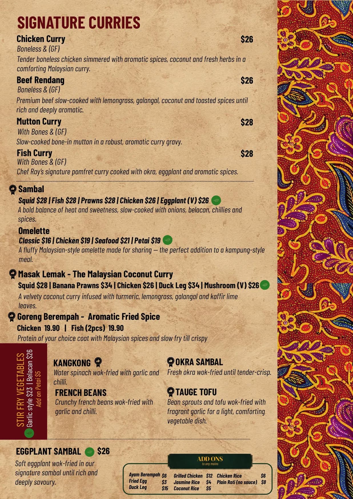 Canai by Roti Bar menu, page 7