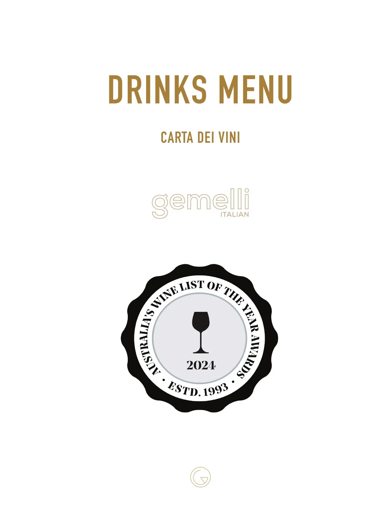 Gemelli Italian menu, page 4