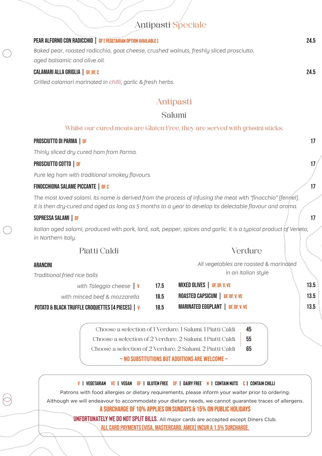 La Camera menu, page 8