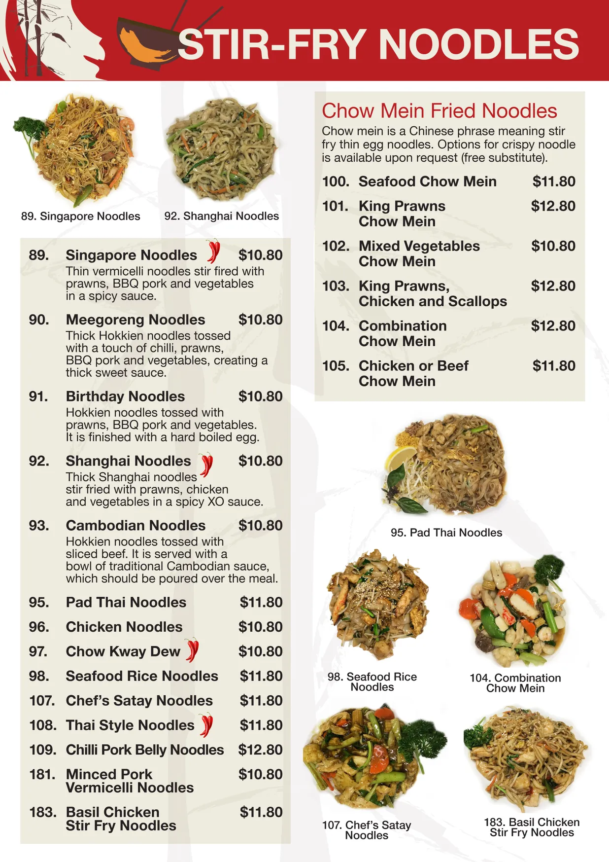 Top Choice menu, page 5