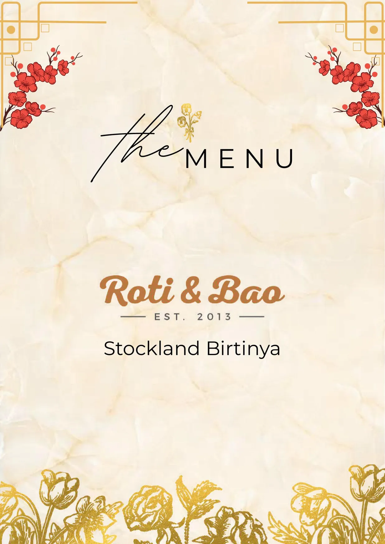 Roti & Bao Birtinya menu, page 1