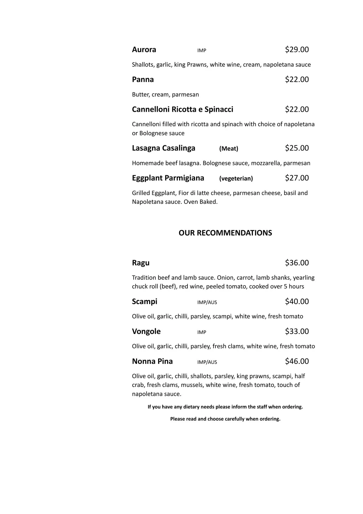 Gelbison menu, page 8