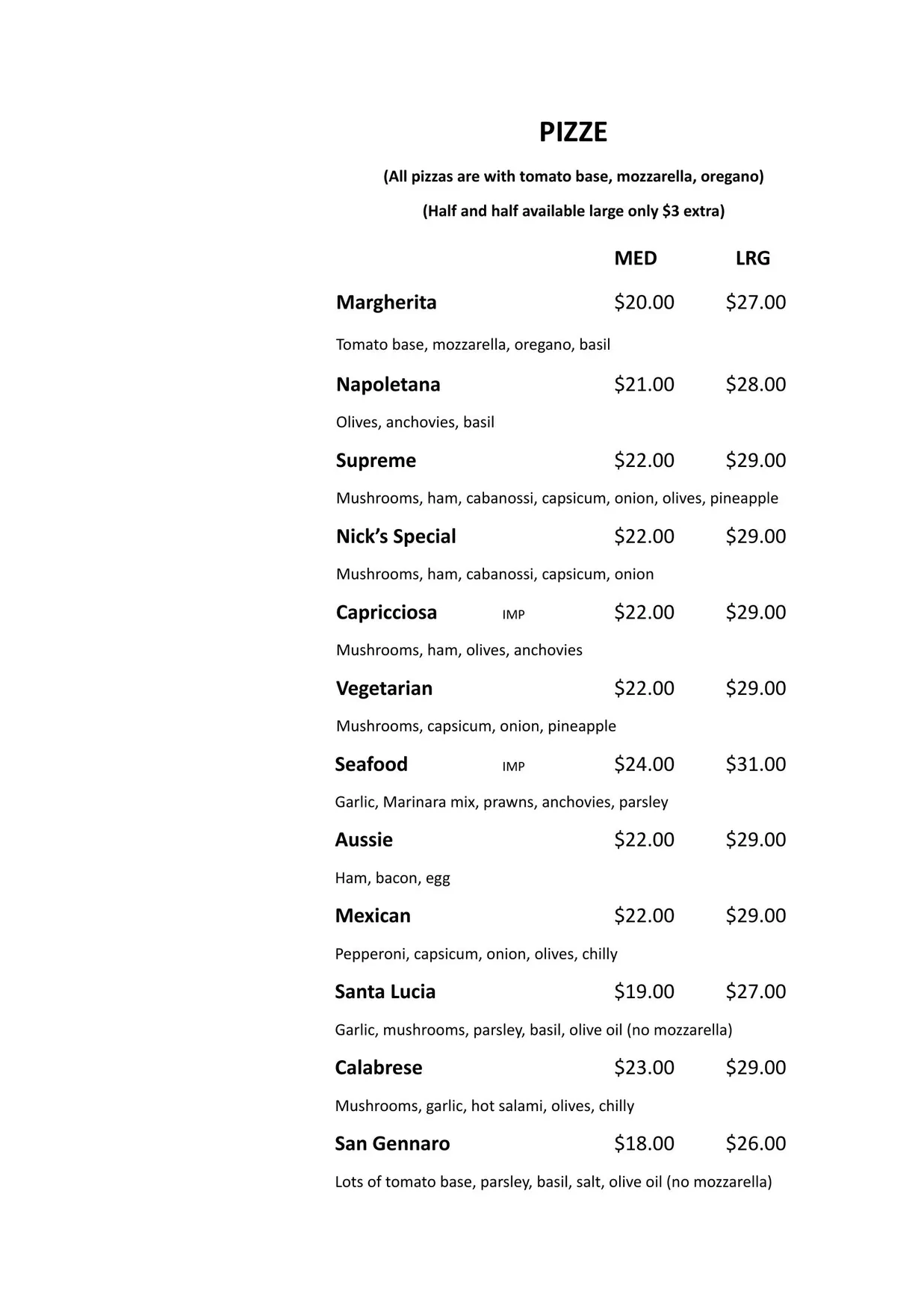 Gelbison menu, page 3