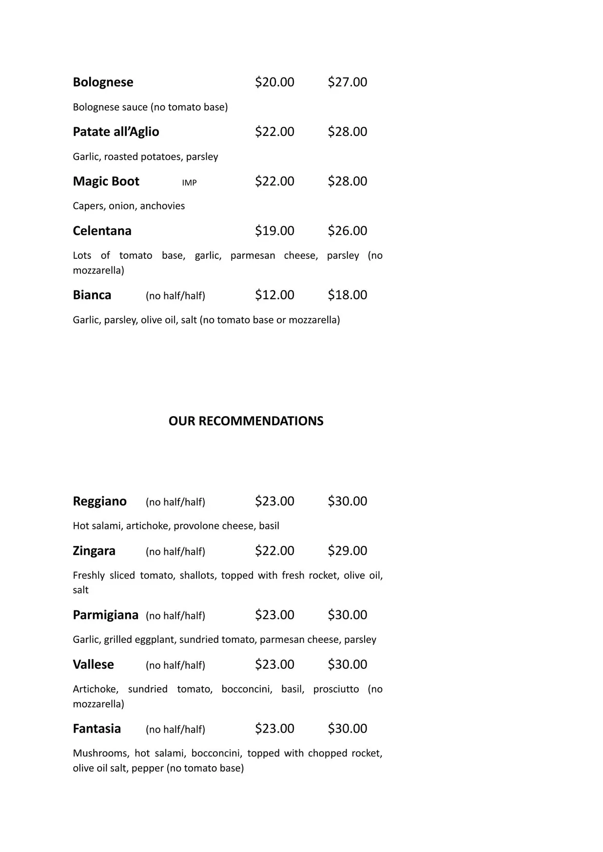 Gelbison menu, page 4