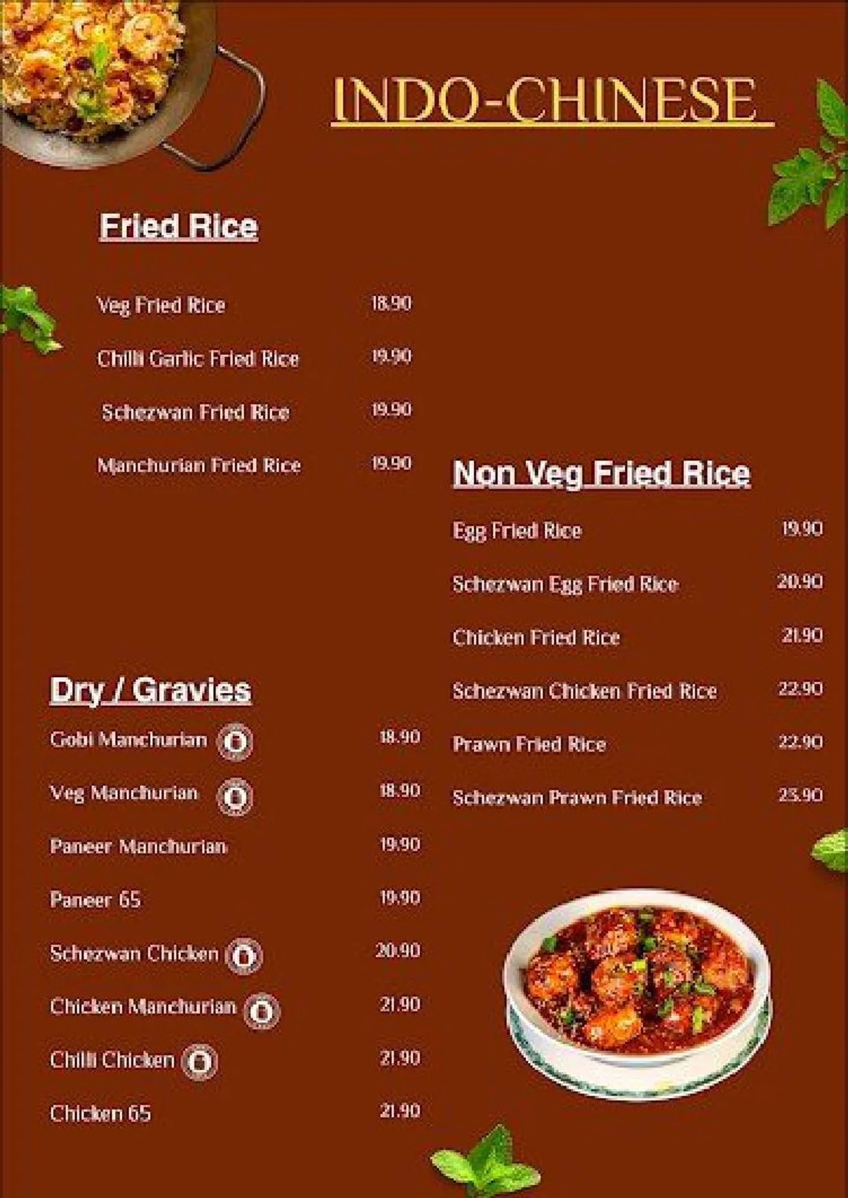 Spicy Saffron menu, page 7