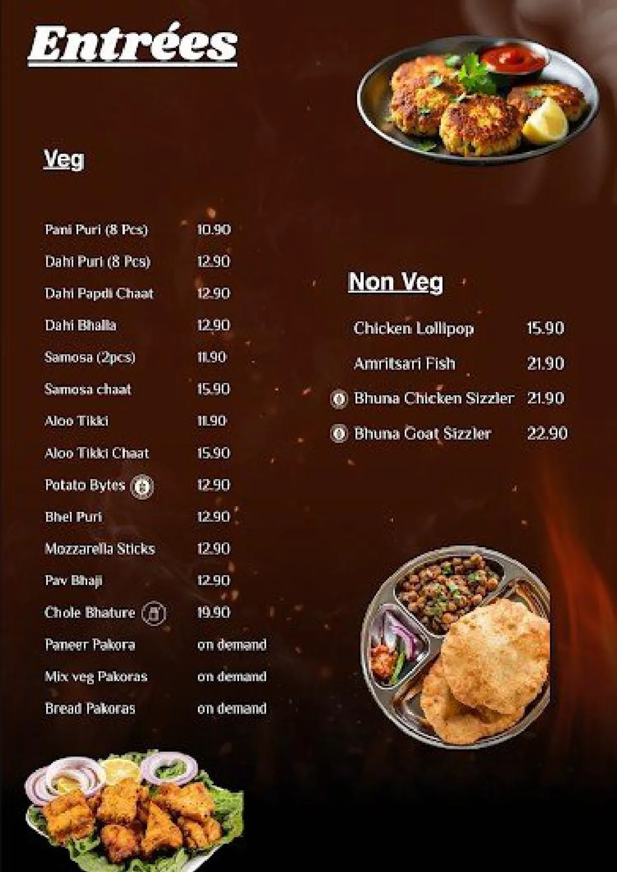 Spicy Saffron menu, page 1