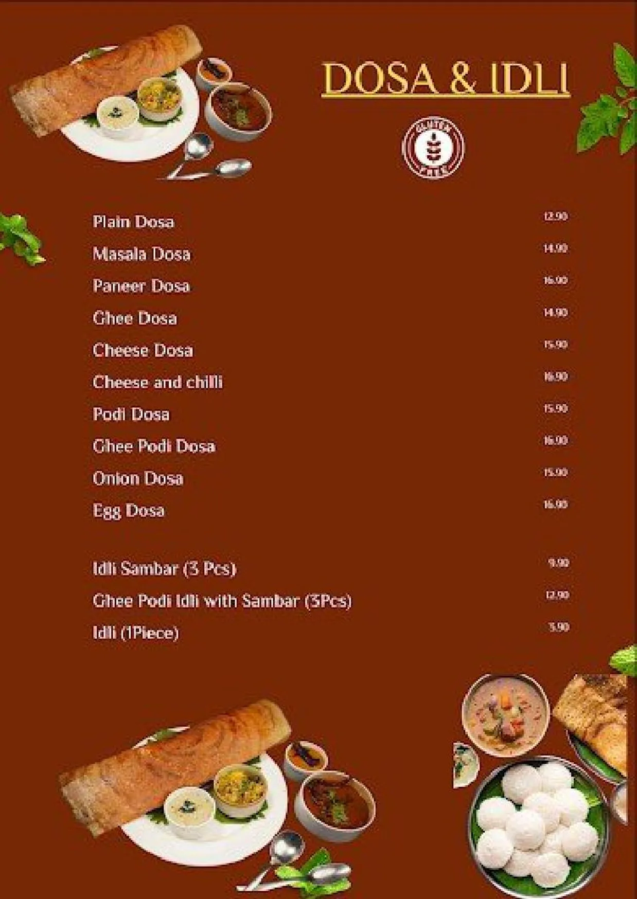 Spicy Saffron menu, page 5