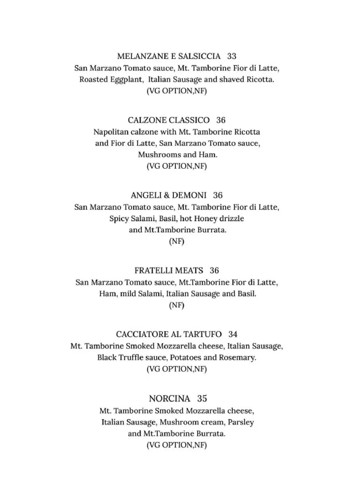 Fratelli Pizzeria by Vincenzo Abbate menu, page 7