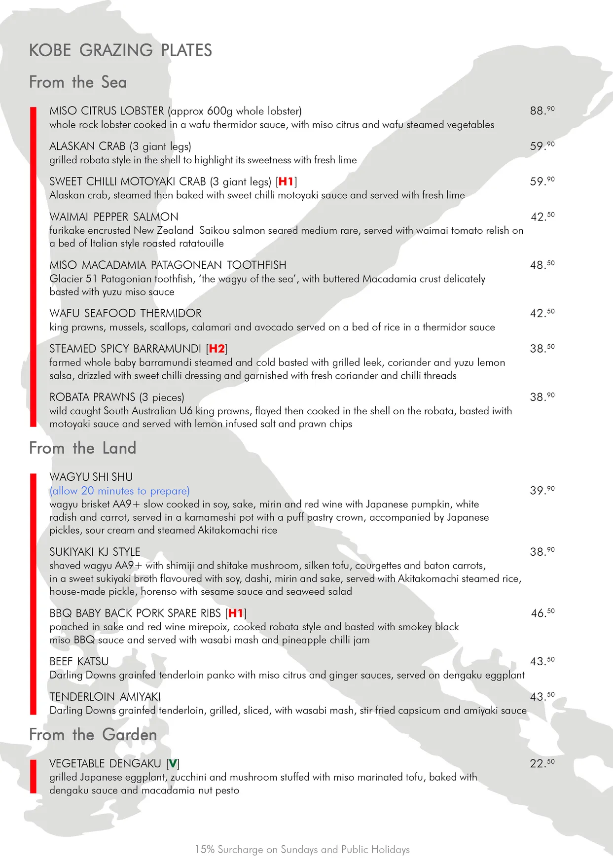 Kobe Jones menu, page 4