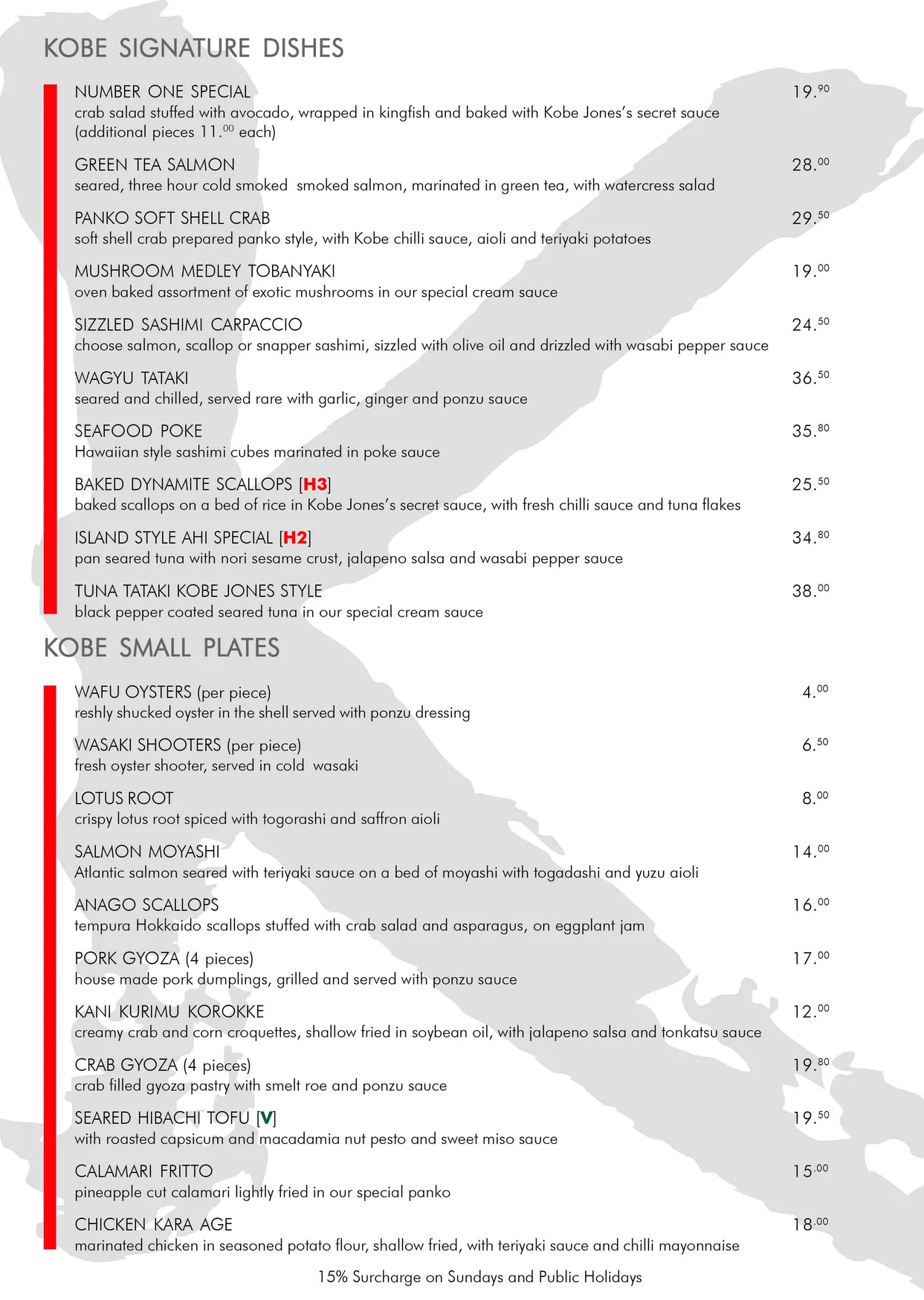 Kobe Jones Melbourne menu, page 4