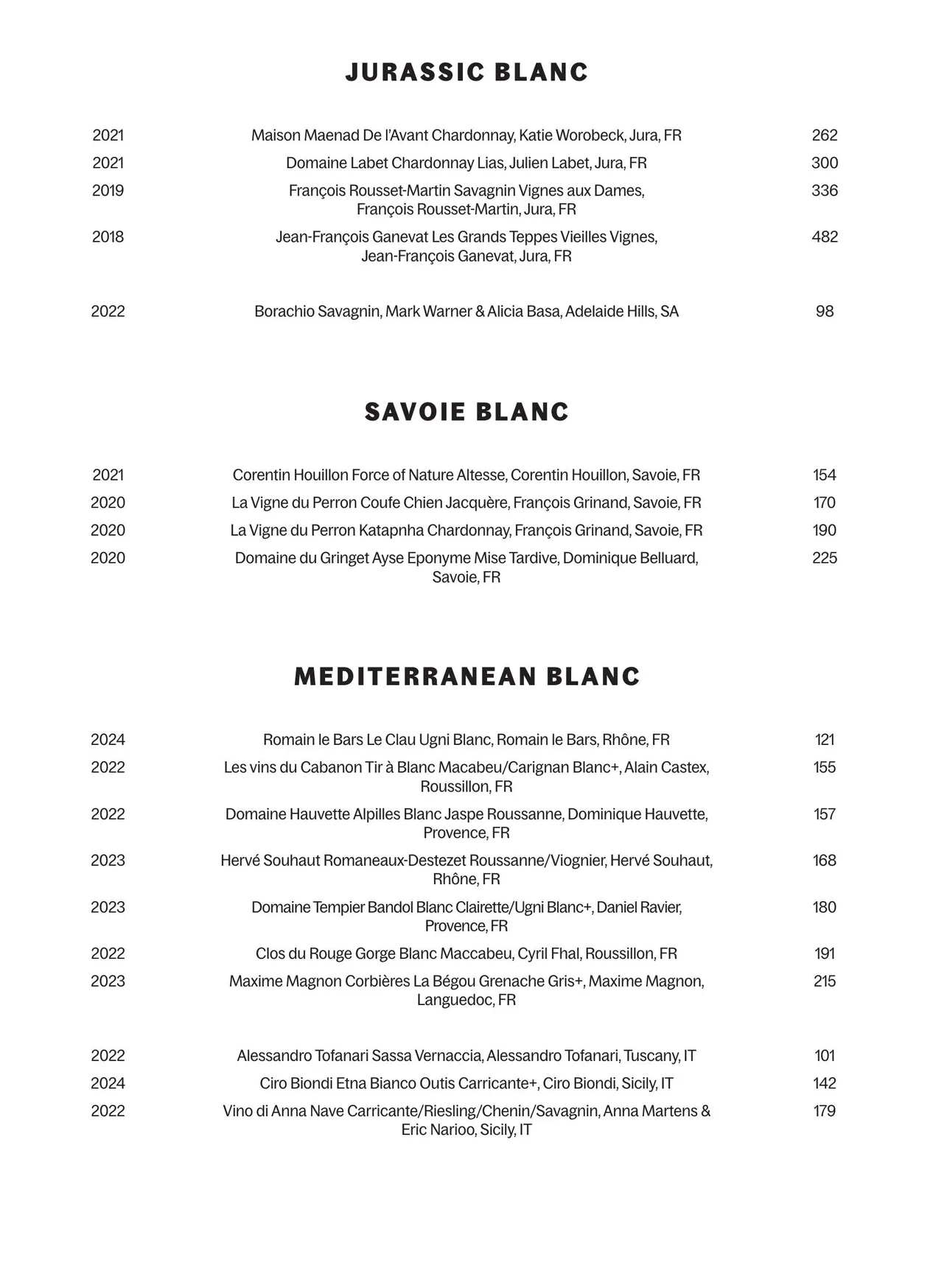 Bistro Grenier menu, page 16