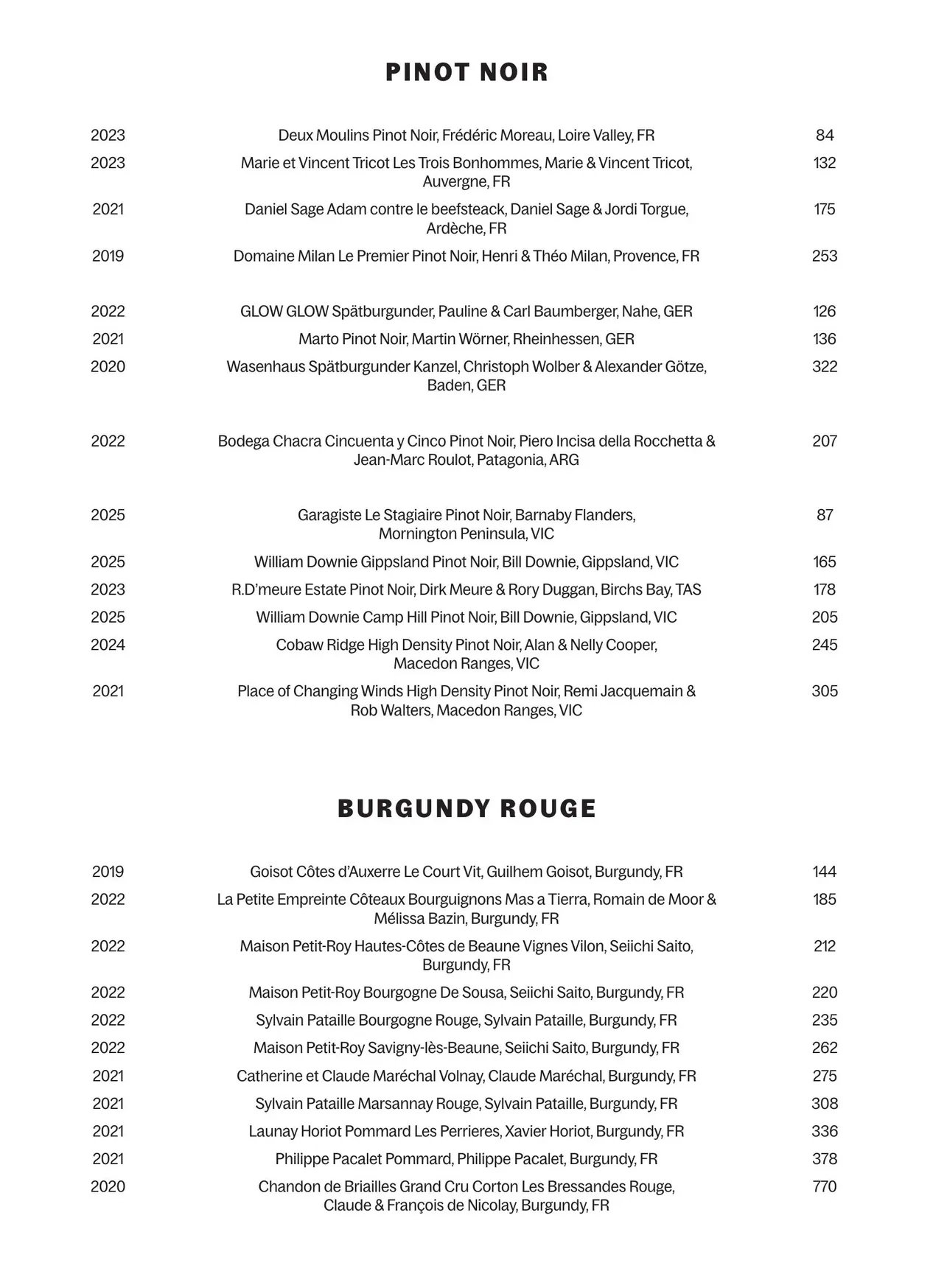 Bistro Grenier menu, page 23