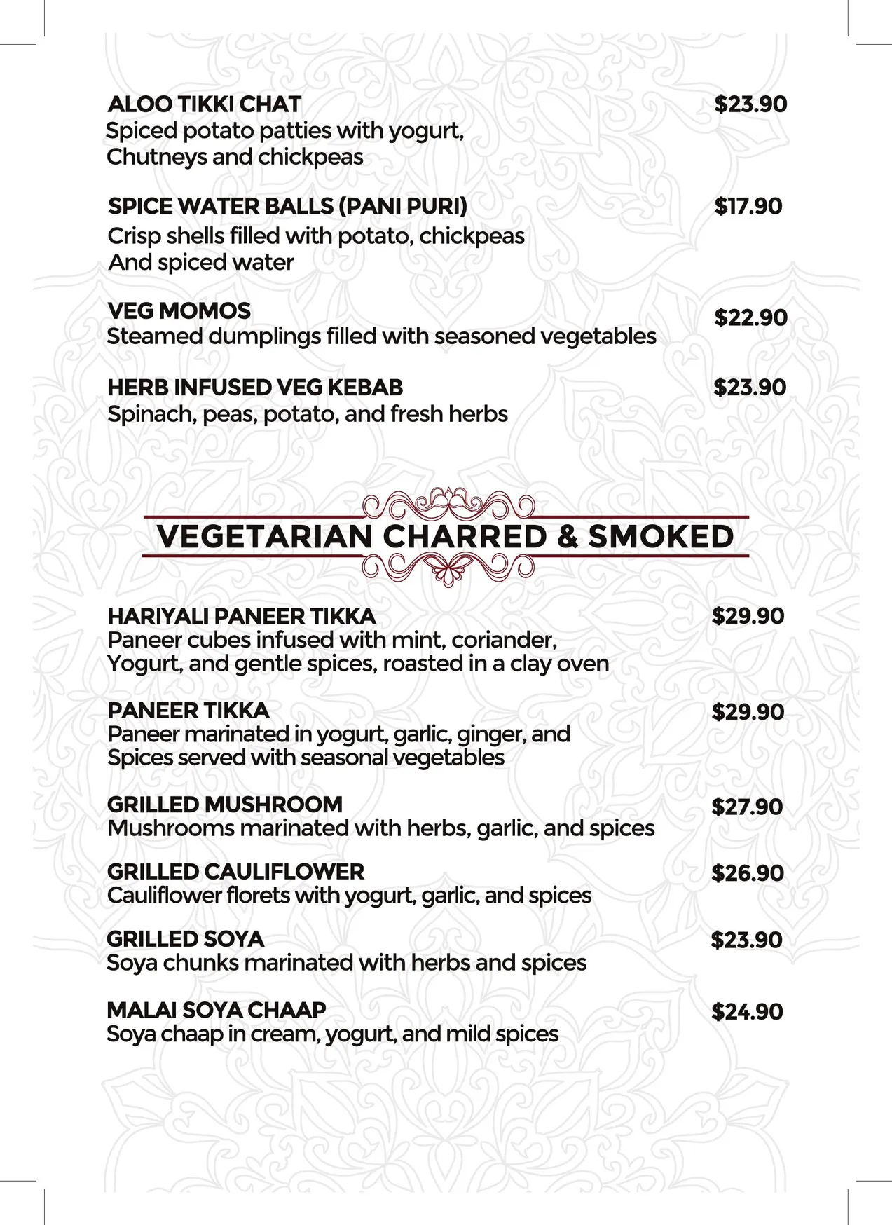 Amrapali Indian Cusine menu, page 4