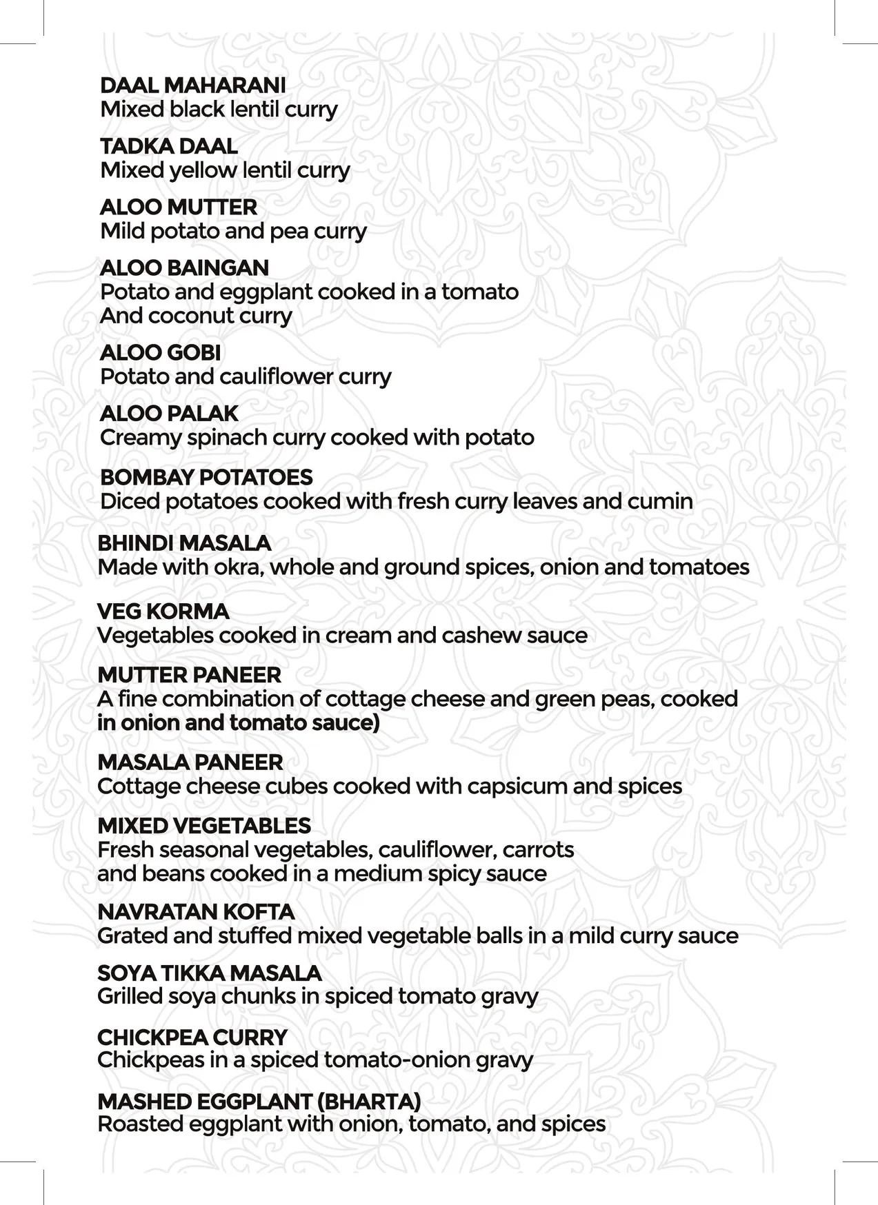 Amrapali Indian Cusine menu, page 7