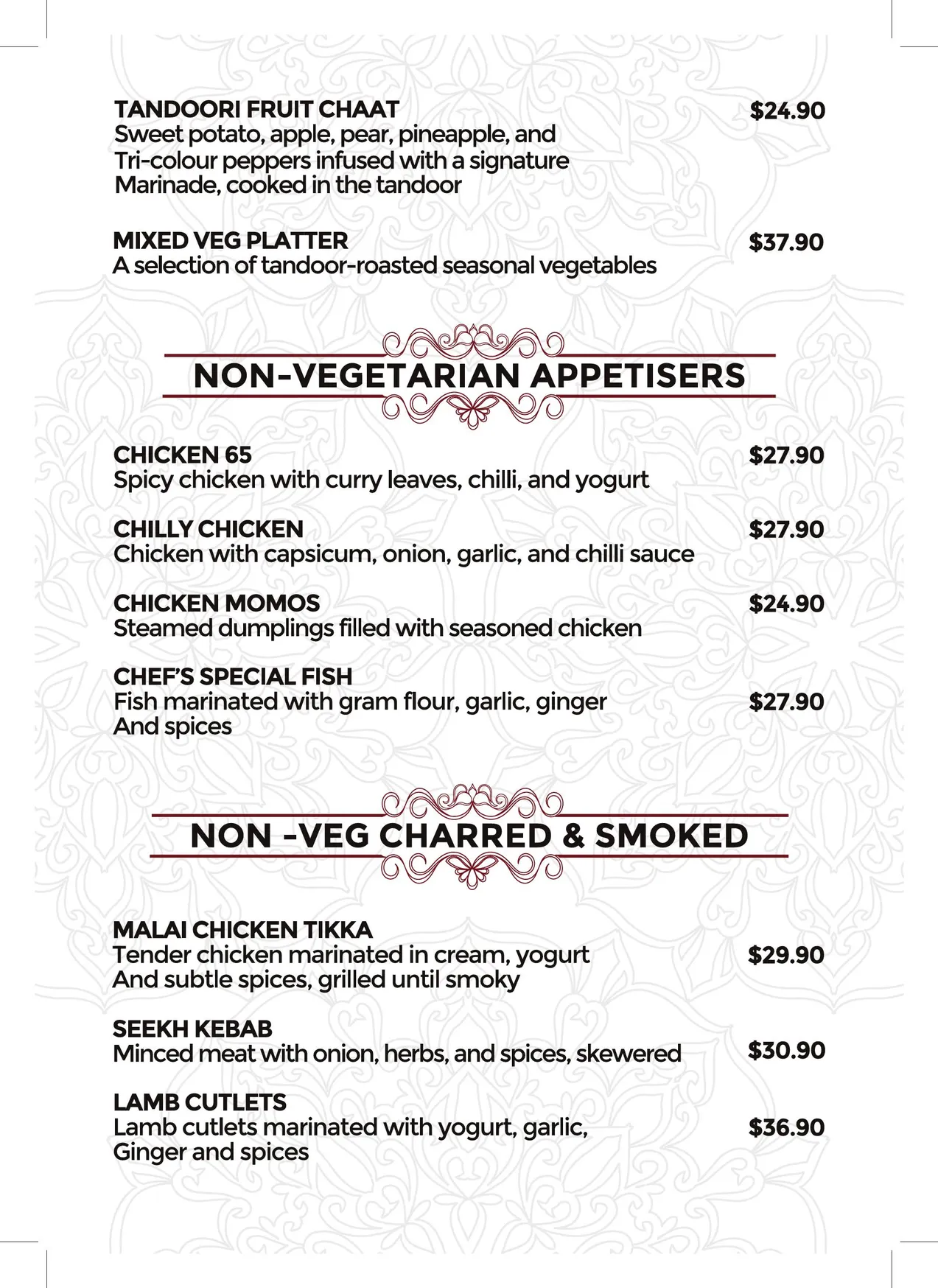 Amrapali Indian Cusine menu, page 5