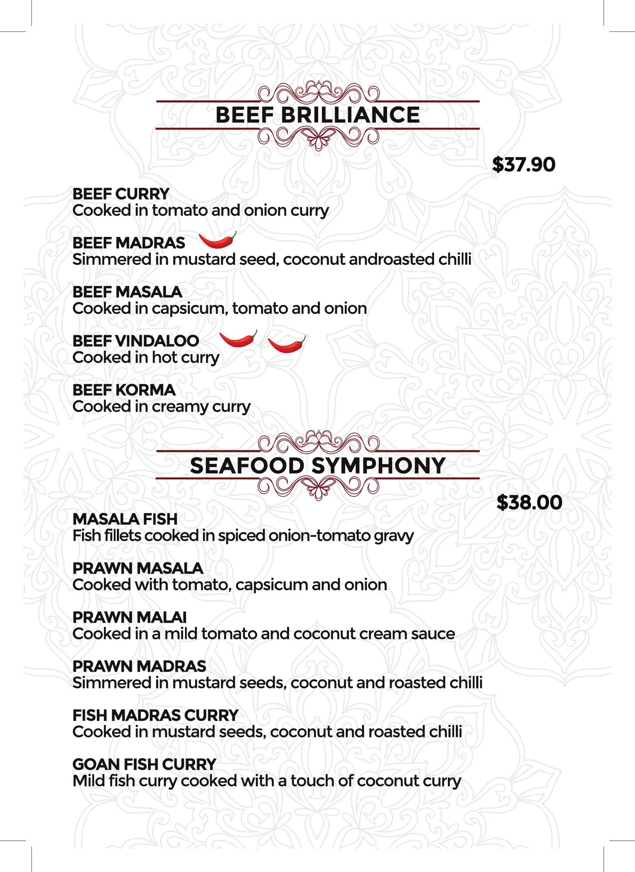 Amrapali Indian Cusine menu, page 10