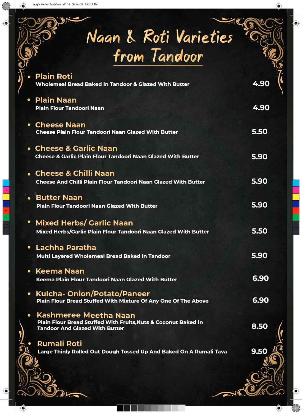 Jaggi’s Indian Eatery menu, page 12