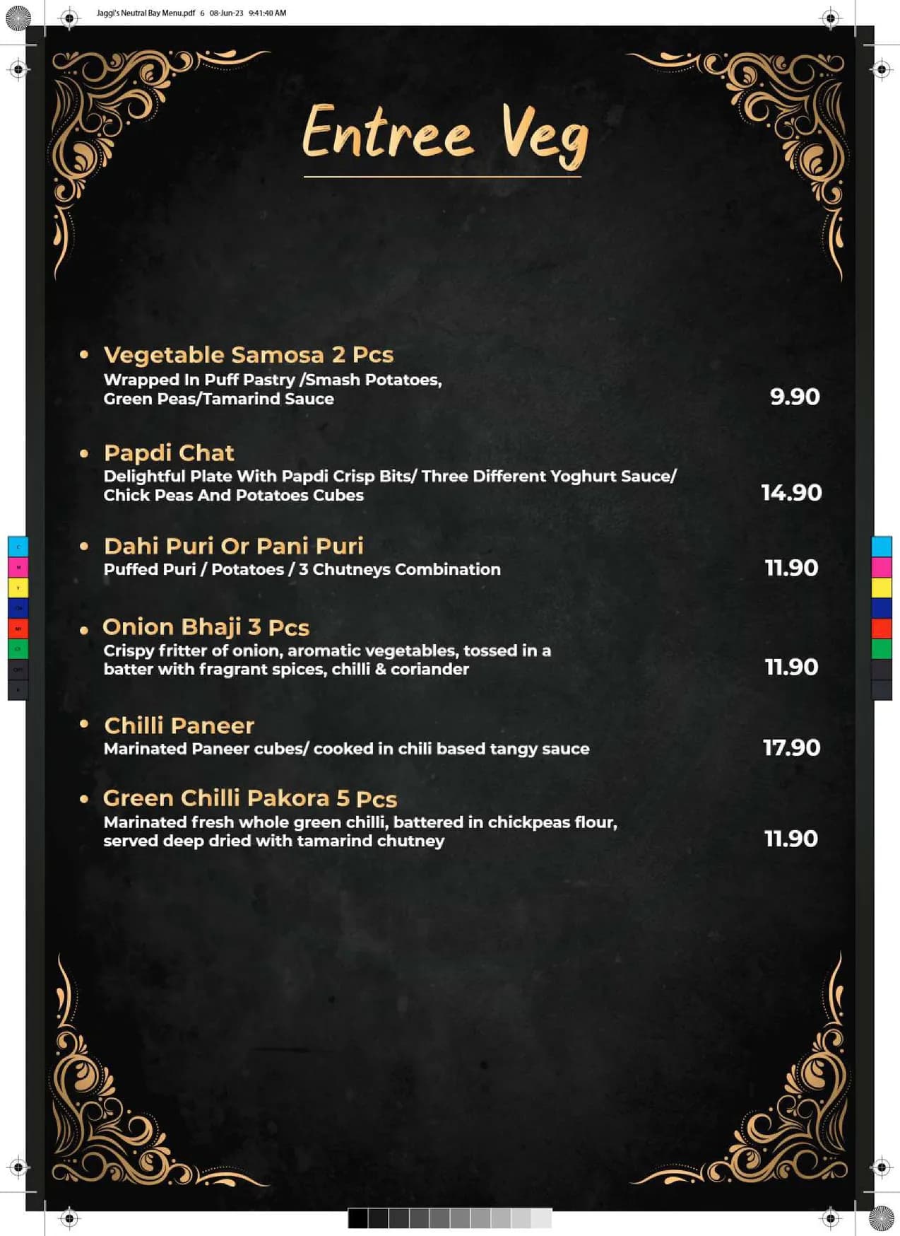 Jaggi’s Indian Eatery menu, page 2