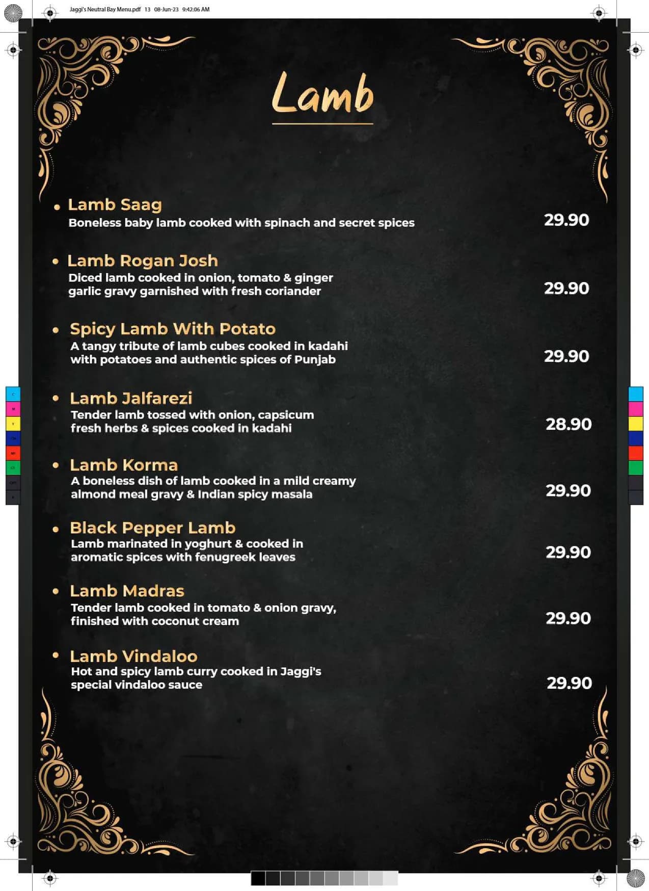 Jaggi’s Indian Eatery menu, page 9