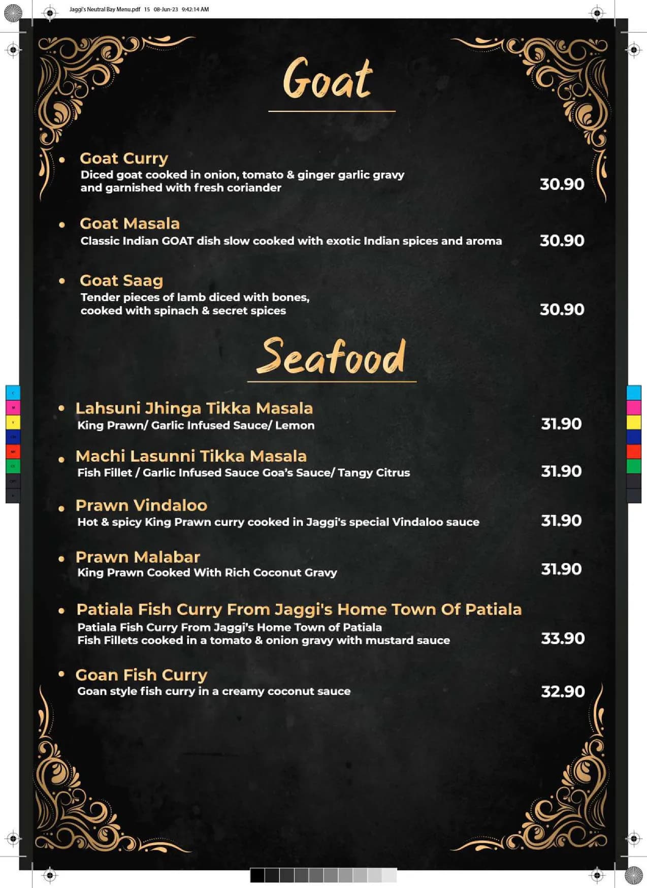 Jaggi’s Indian Eatery menu, page 11