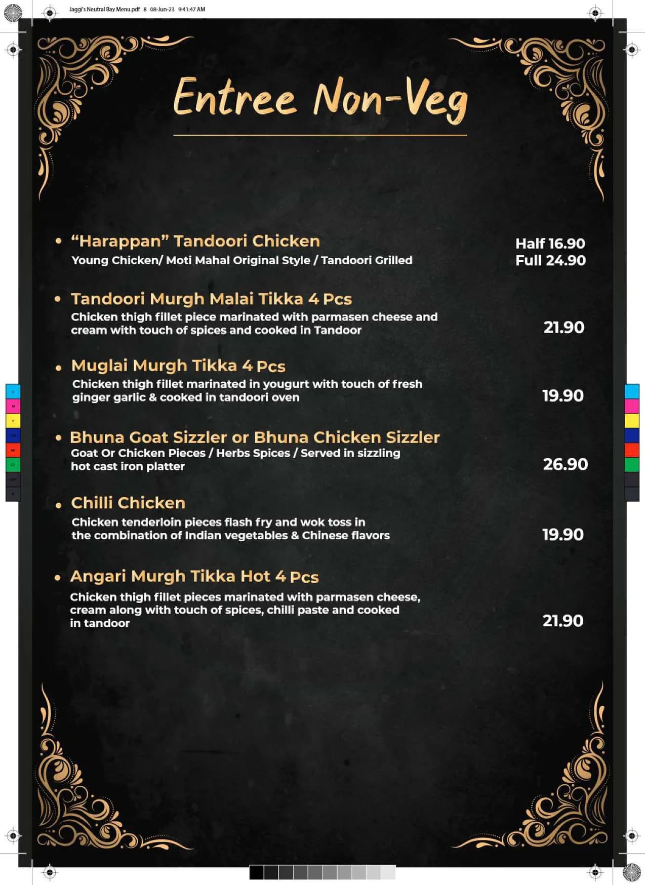 Jaggi’s Indian Eatery menu, page 4