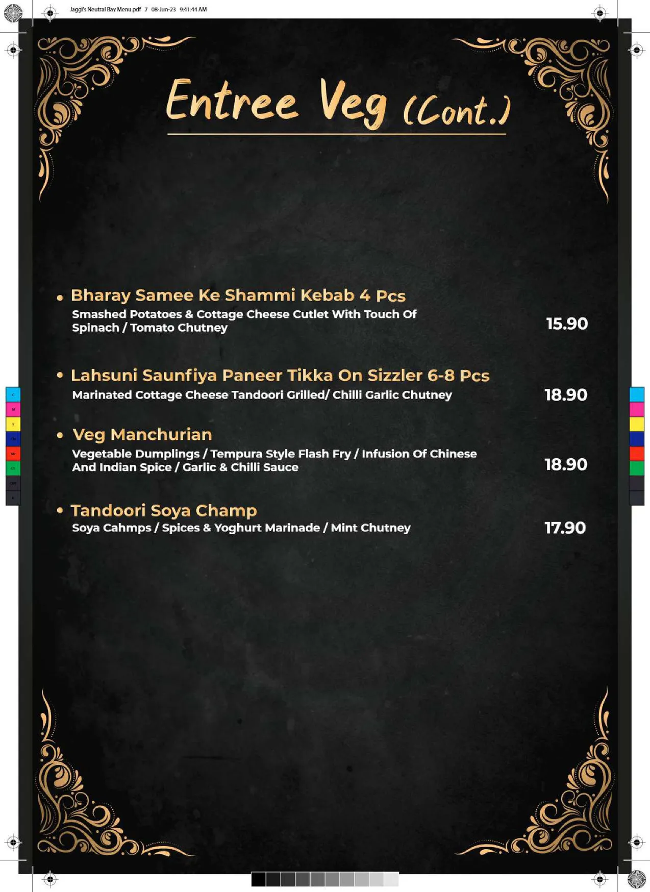 Jaggi’s Indian Eatery menu, page 3