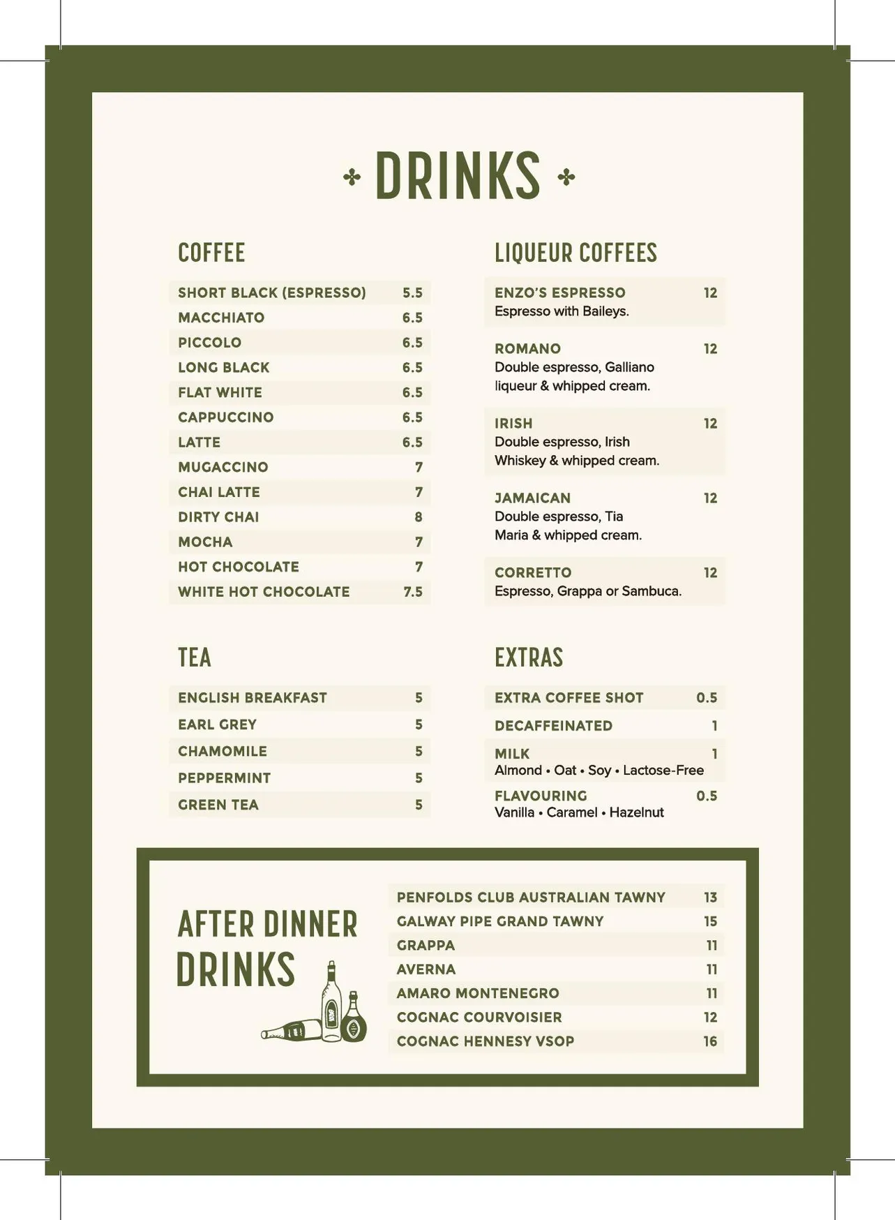 Enzos Cucina menu, page 4